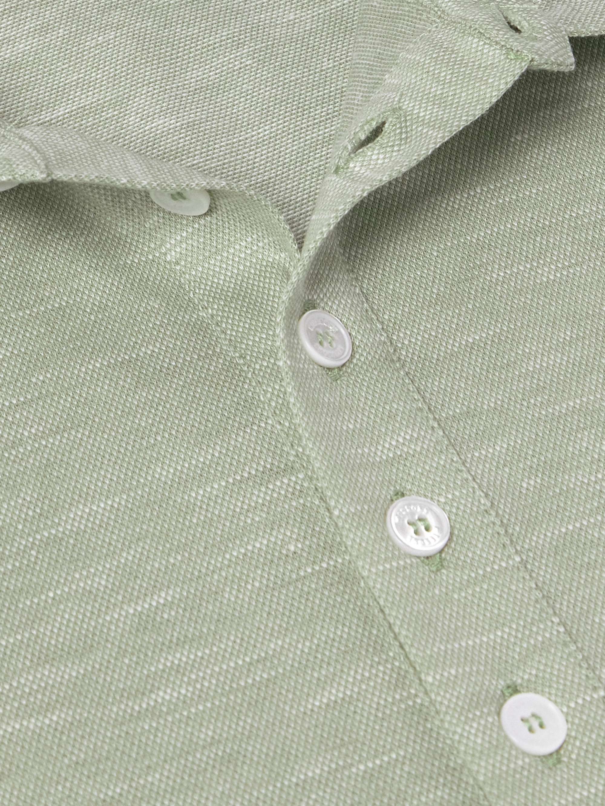 Space-Dyed Cotton and Linen-Blend Polo Shirt view