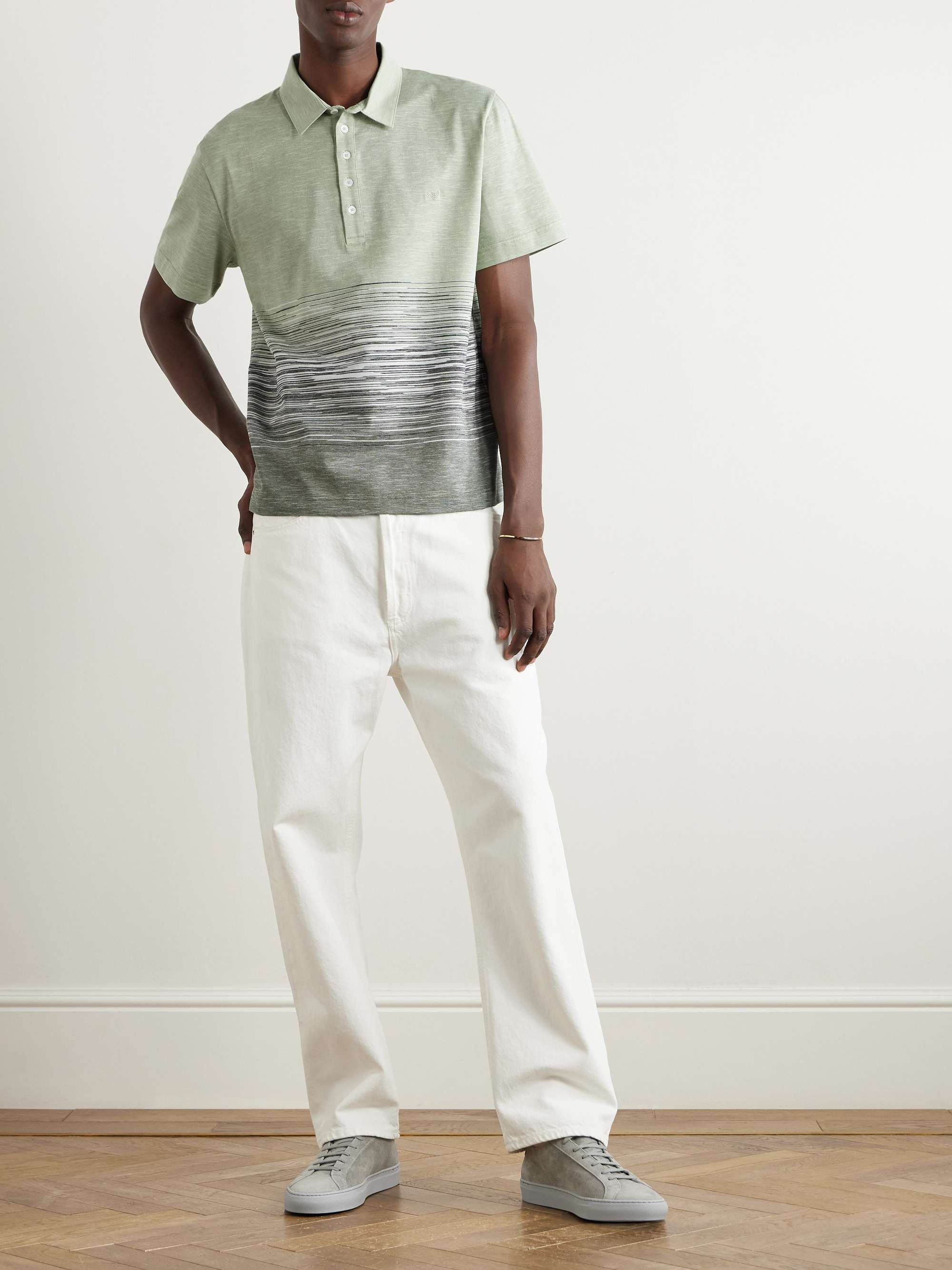 Space-Dyed Cotton and Linen-Blend Polo Shirt view