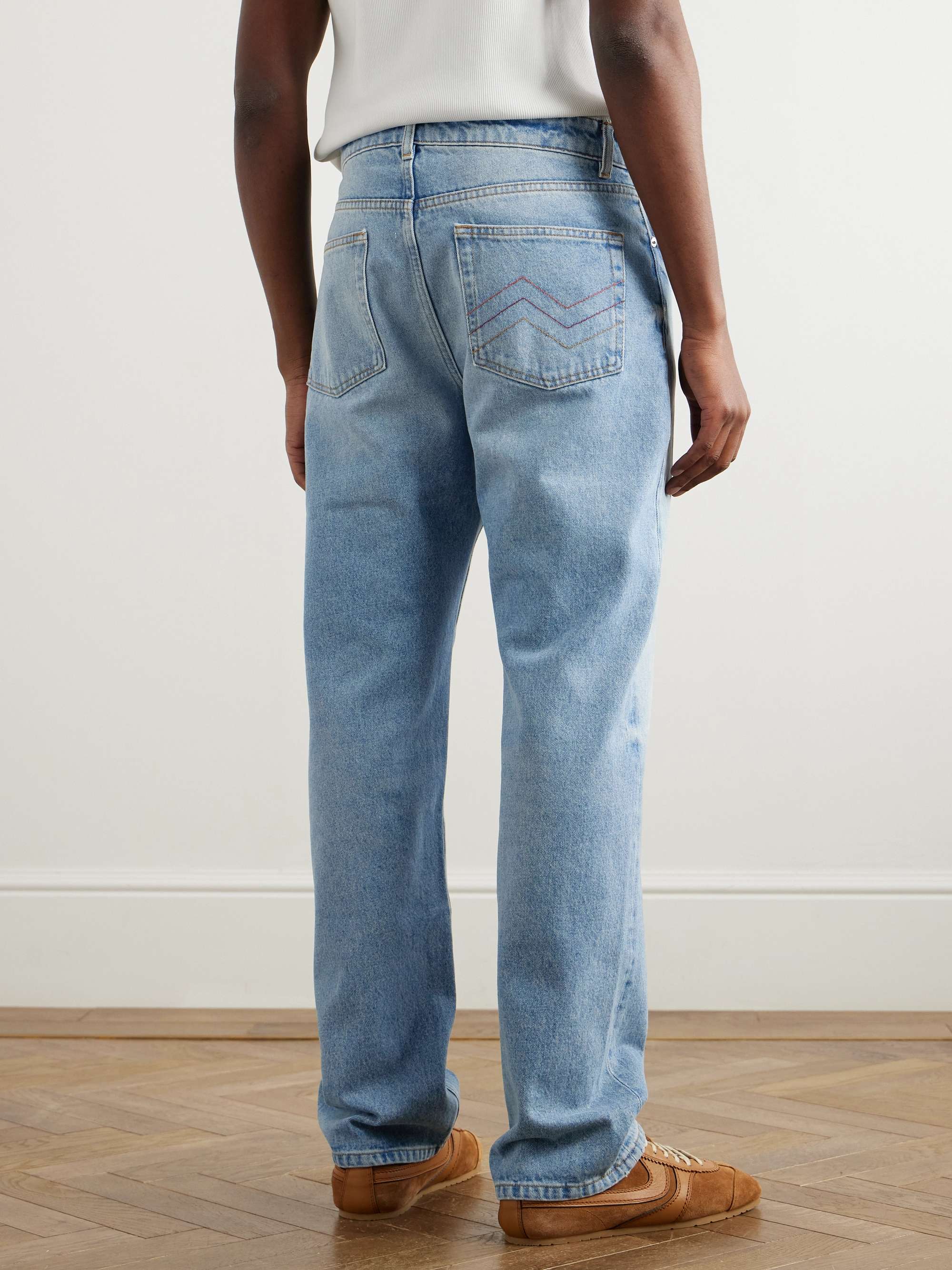 Straight-Leg Embroidered Jeans view