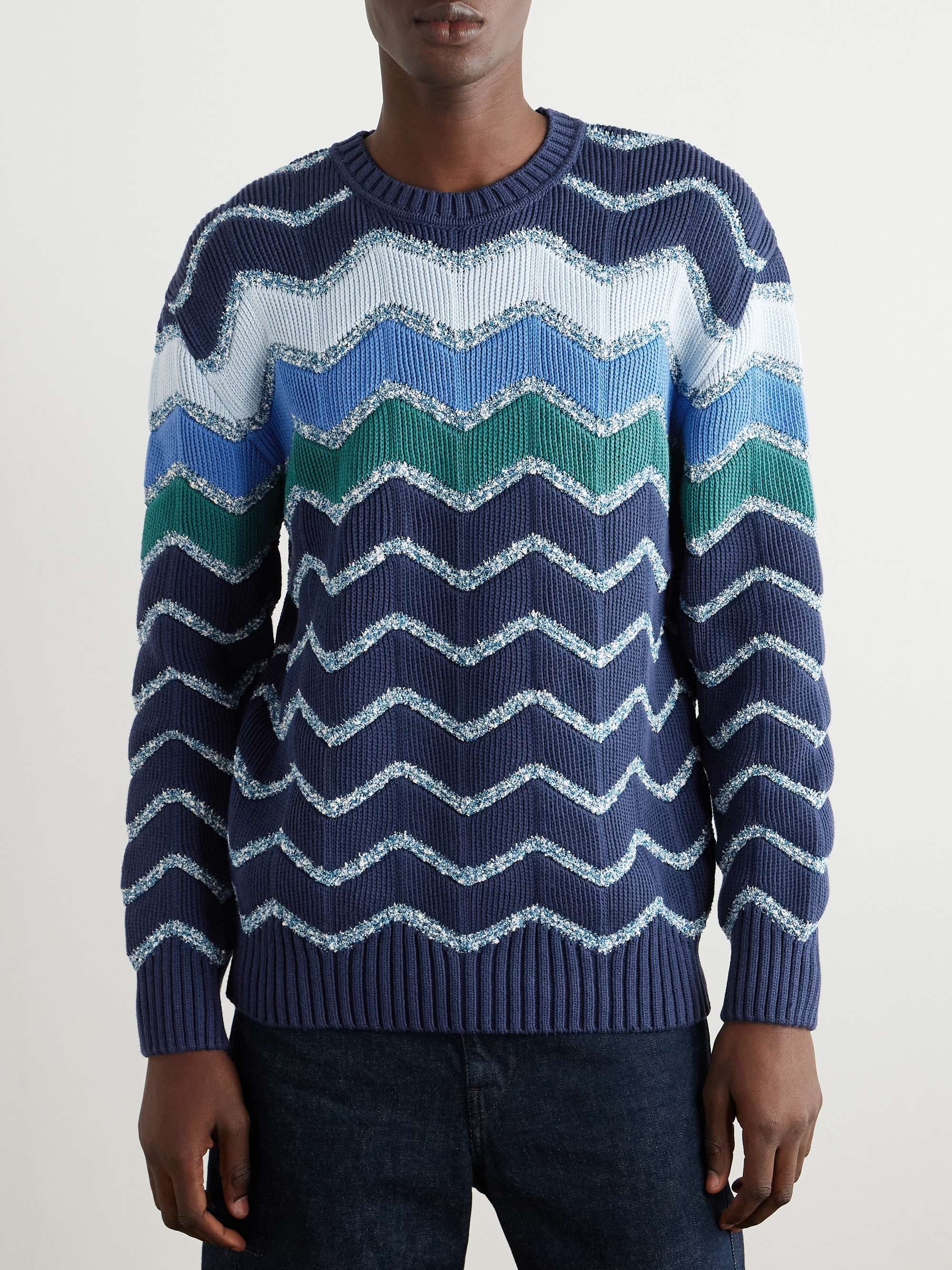 Metallic Cotton-Blend Sweater view