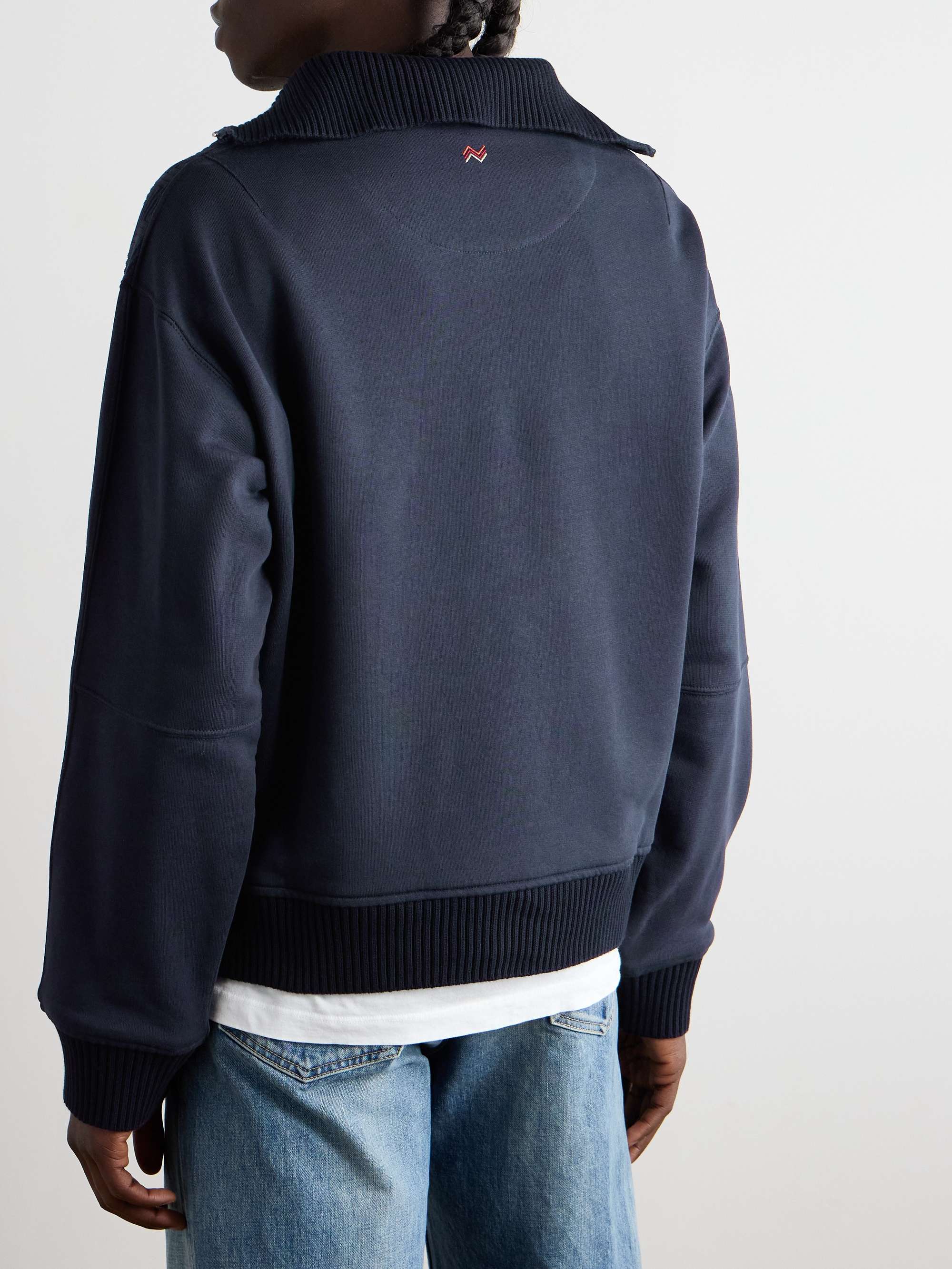 Cotton-Jersey Half-Zip Sweatshirt view