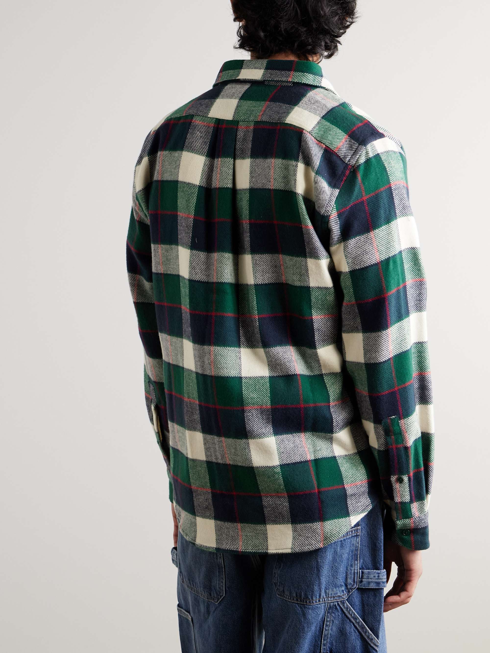 Bottle Checked Cotton-Flannel Shirt view