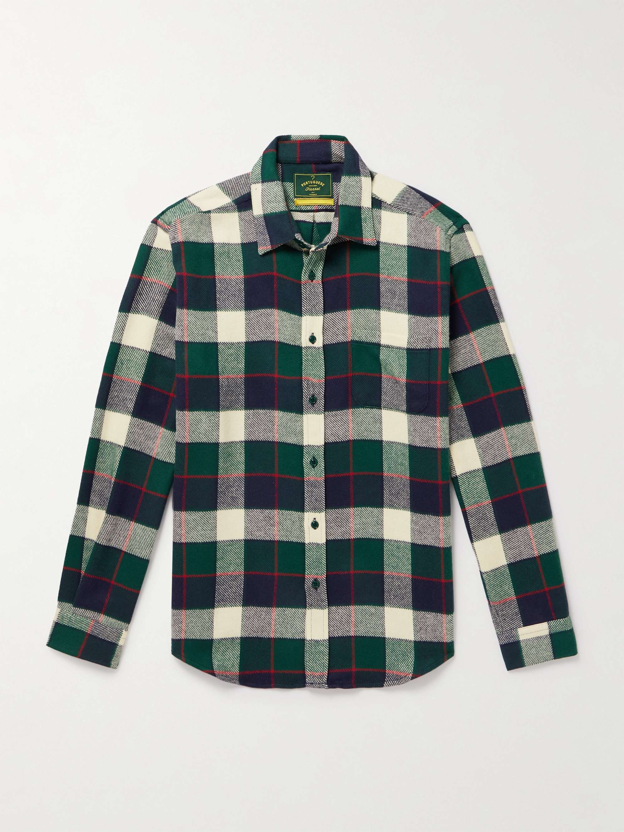 Bottle Checked Cotton-Flannel Shirt view