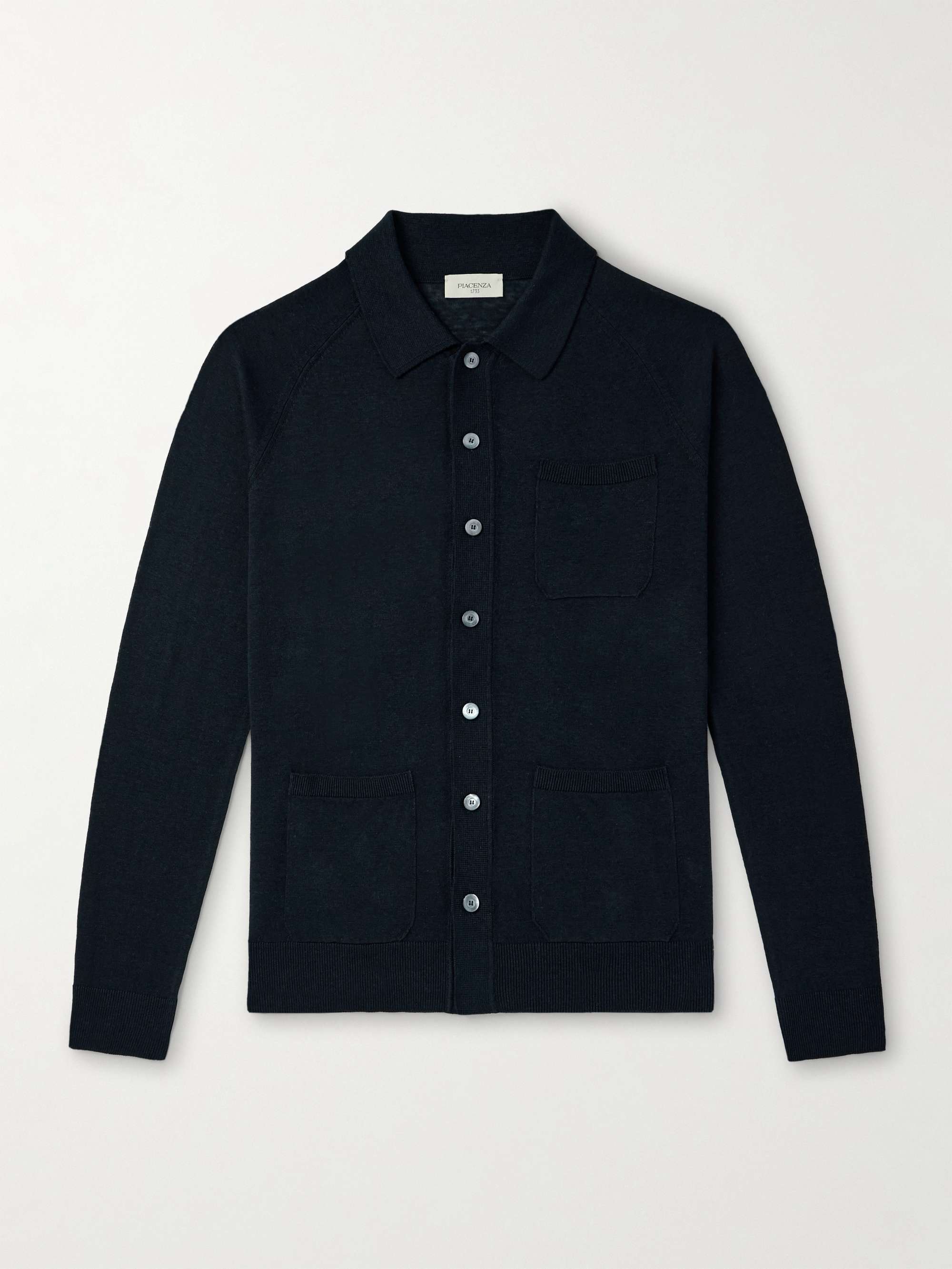 Silk and Linen-Blend Cardigan view