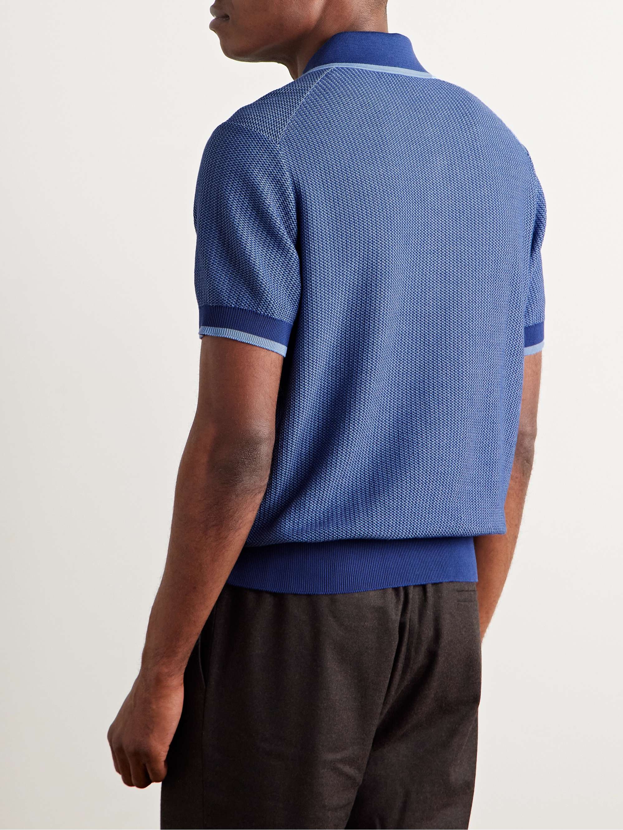 Slim-Fit Birdseye Cotton Polo Shirt view