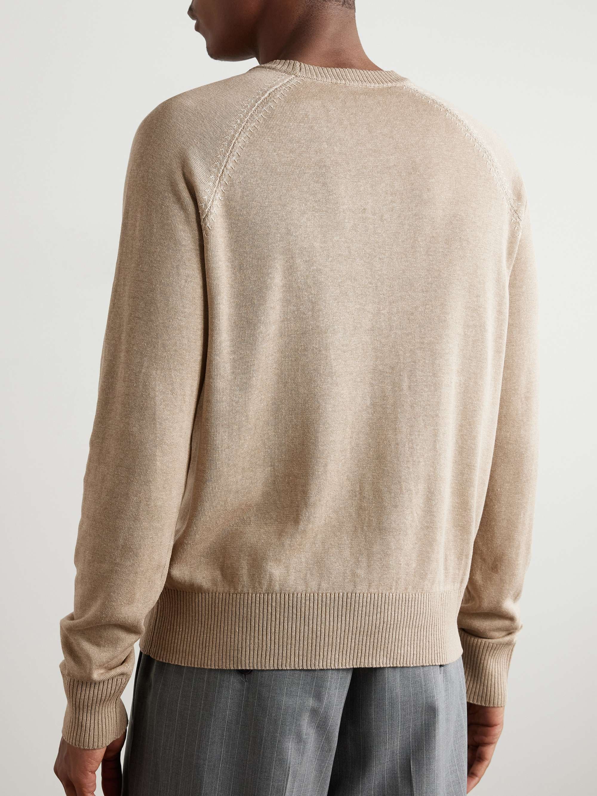 Silk and Linen-Blend Sweater view
