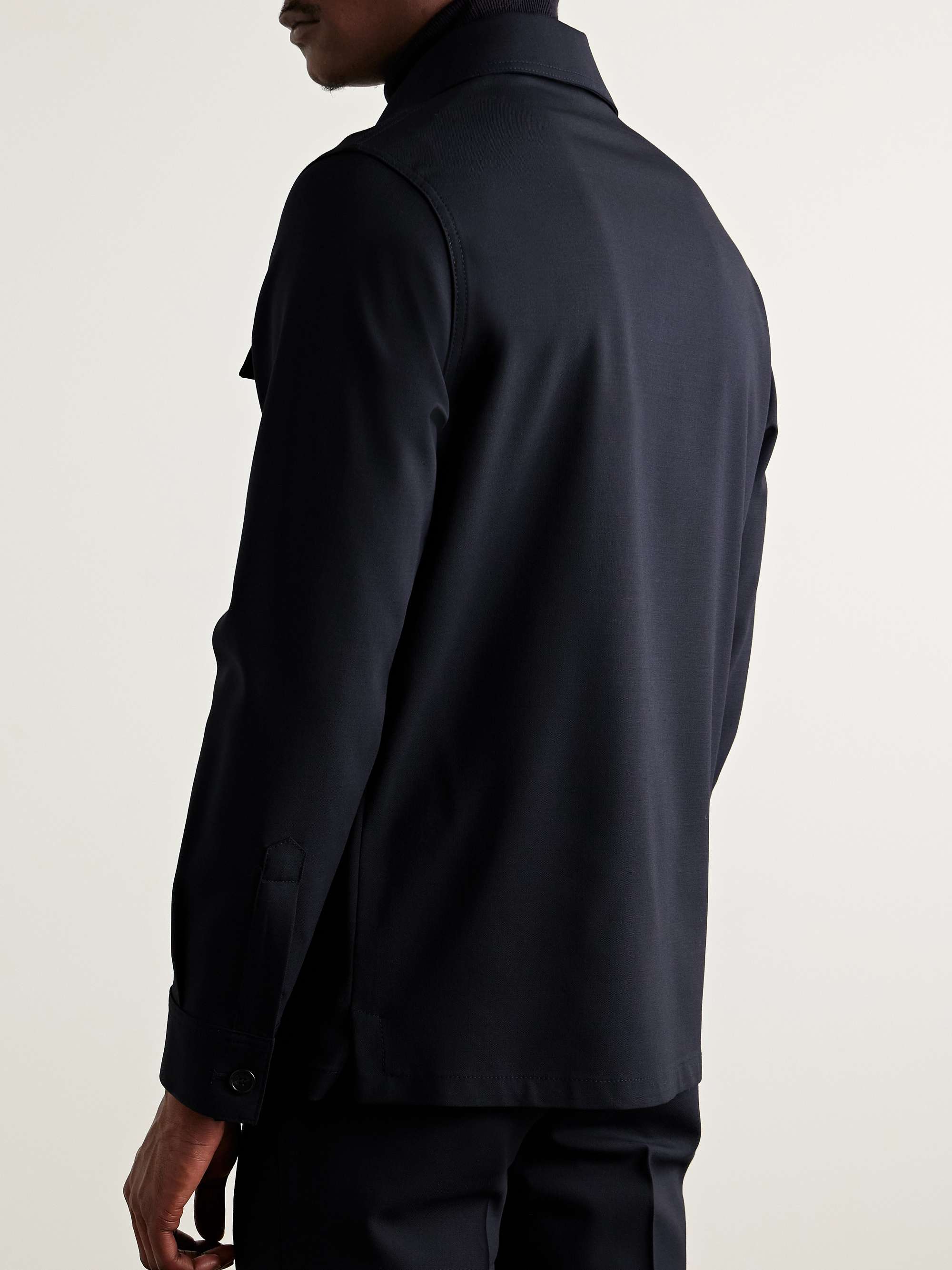 Slim-Fit Wool-Blend Overshirt view