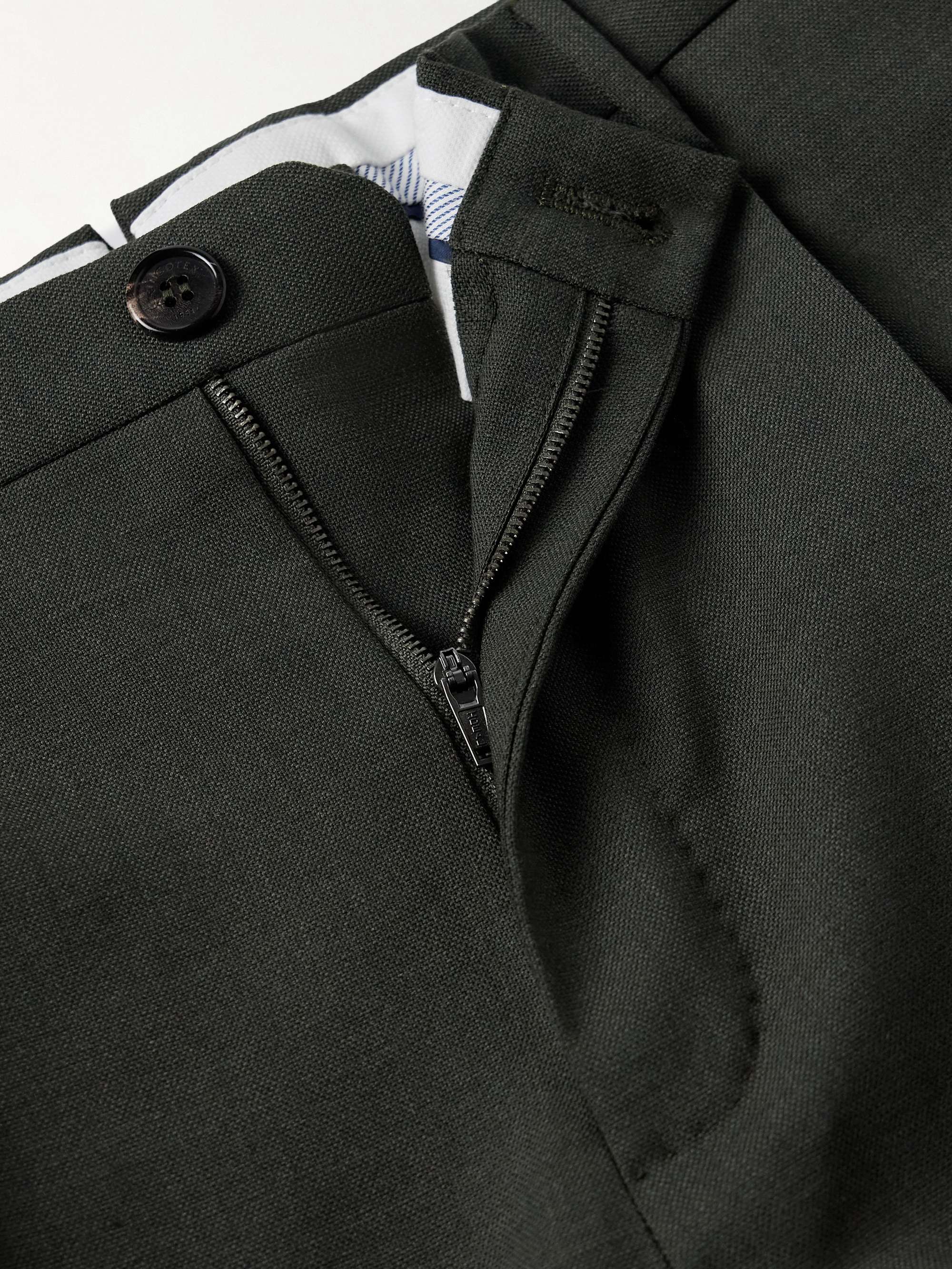 Tapered Pleated Virgin Wool-Blend Suit Trousers view
