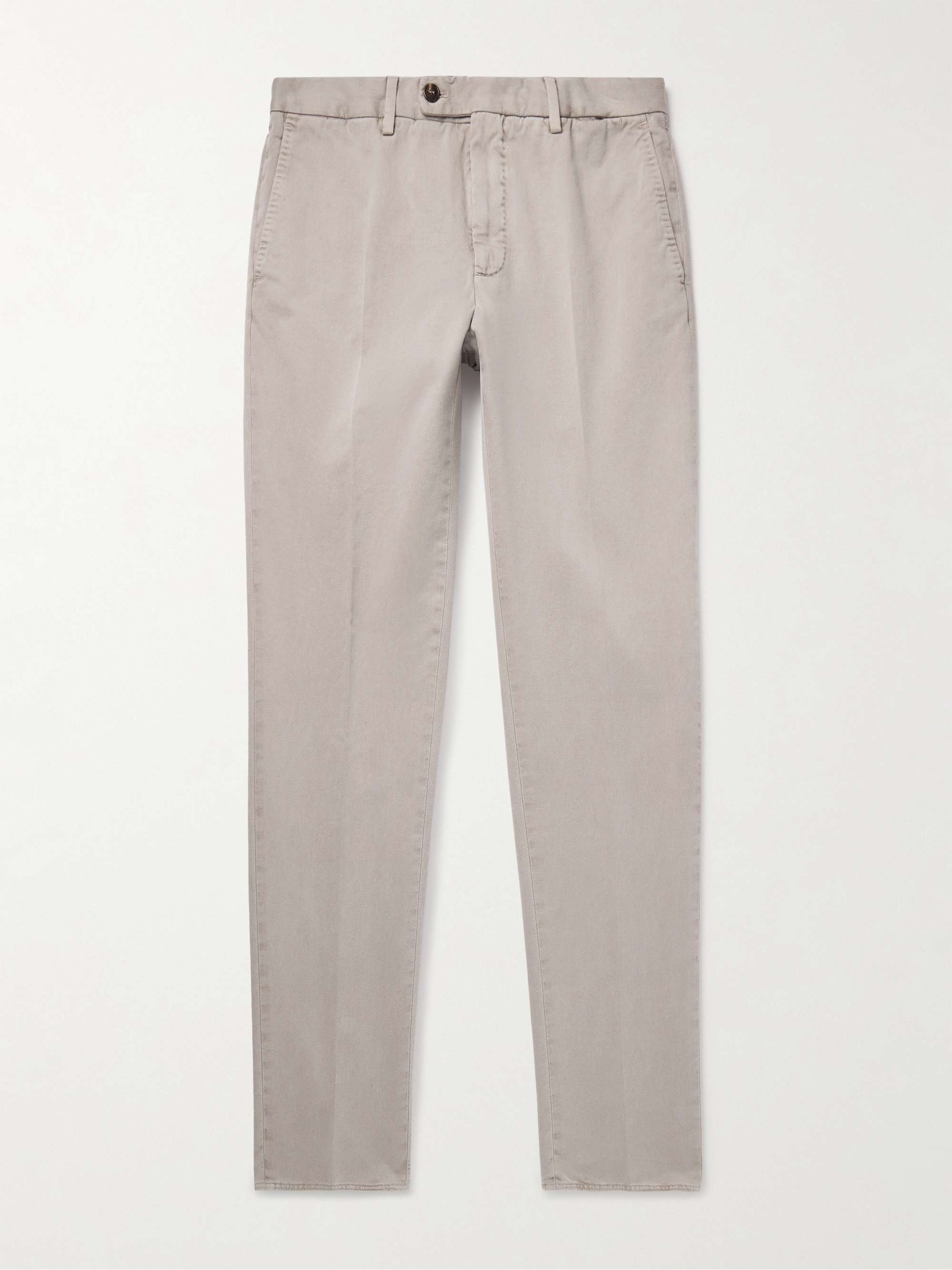 Venezia 1951 Slim-Fit Tapered Cotton-Twill Trousers view