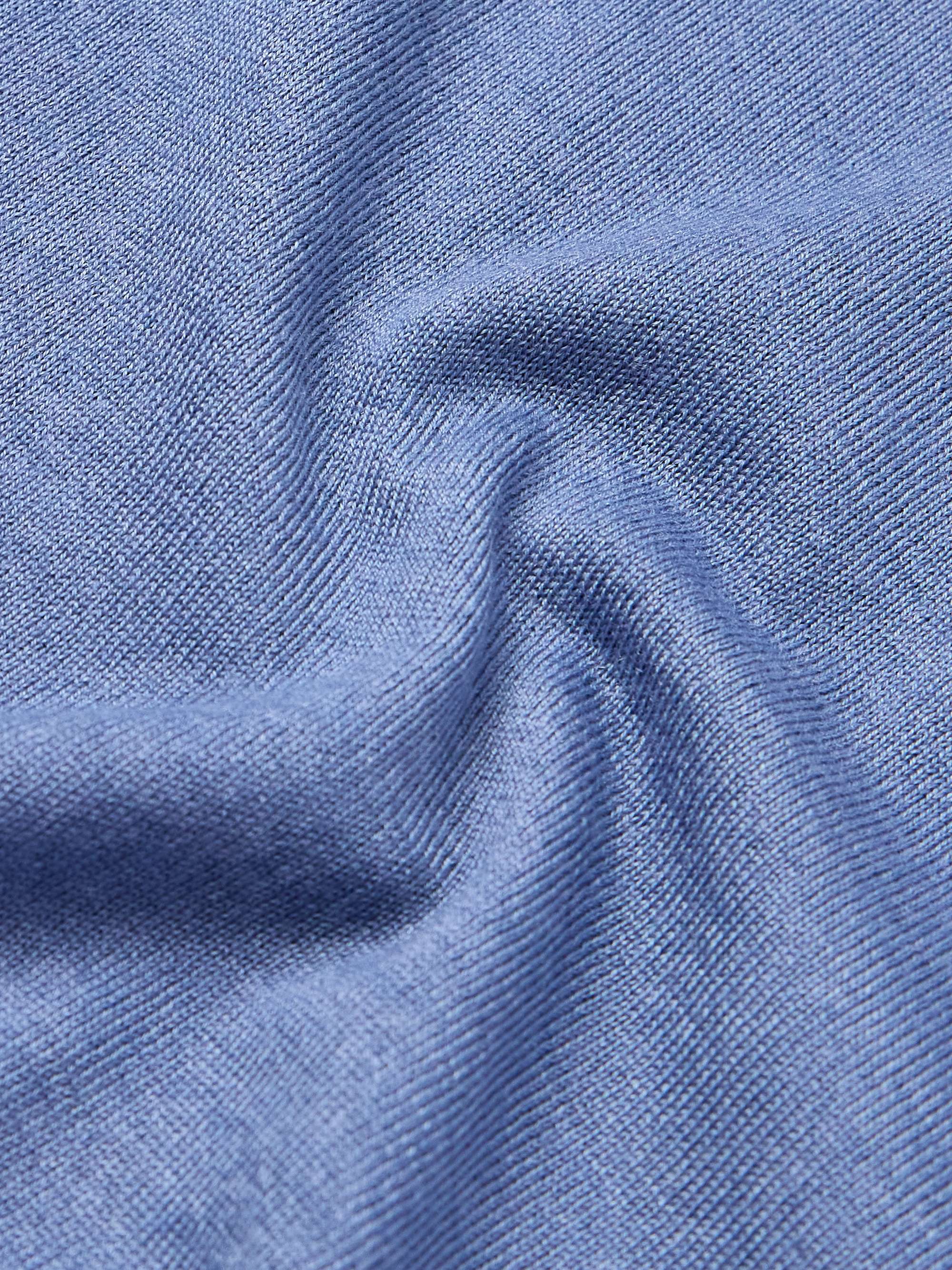 Zanone Cashmere and Silk-Blend Polo Shirt view