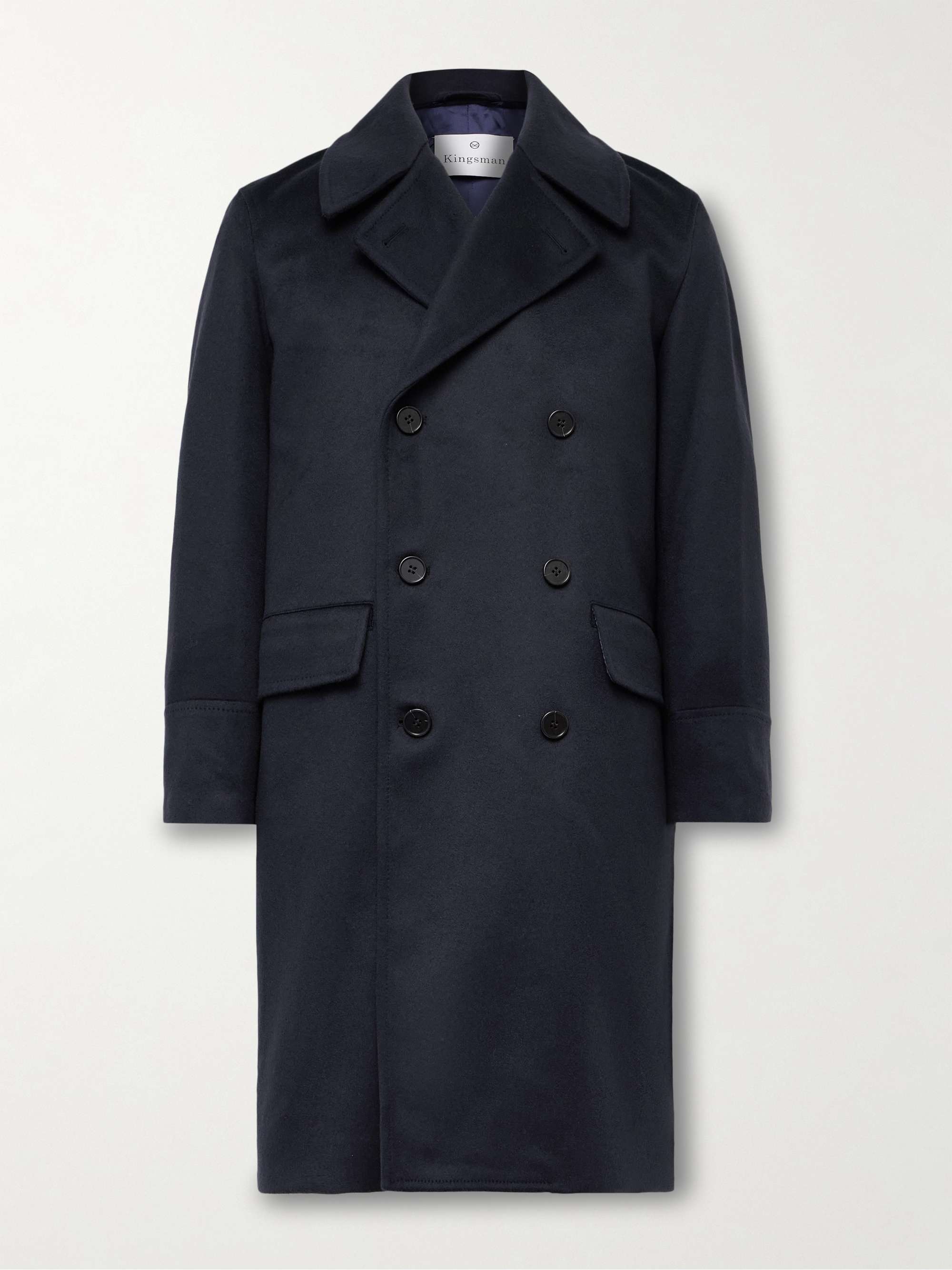 Double-Breasted Wool and Cashmere-Blend Felt Coat view