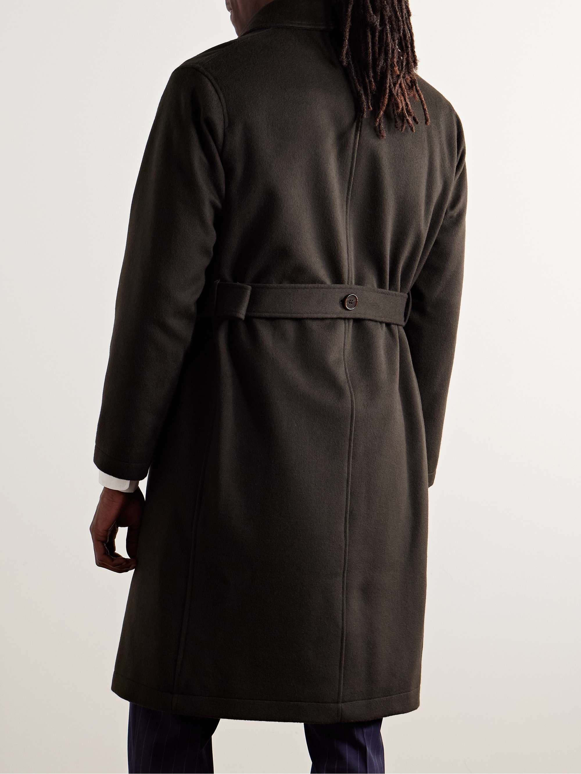 Belted Wool and Cashmere-Blend Felt Coat view