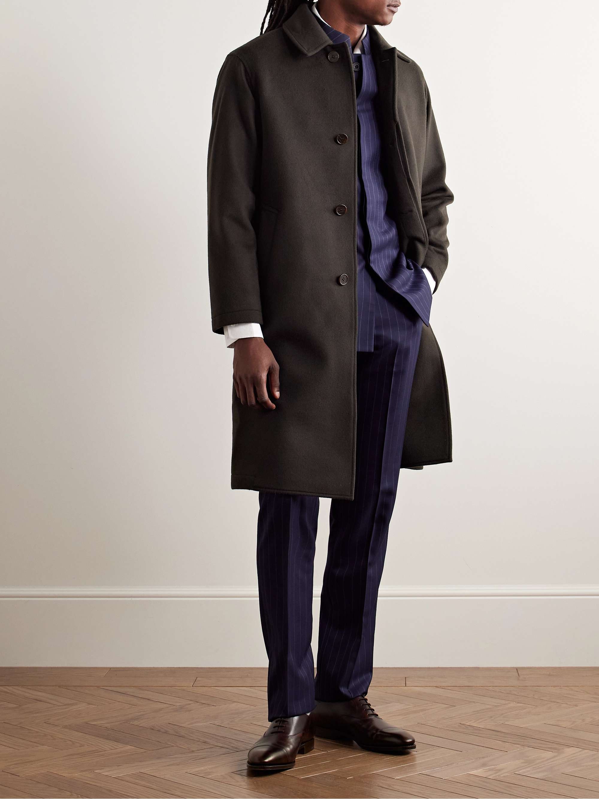 Belted Wool and Cashmere-Blend Felt Coat view