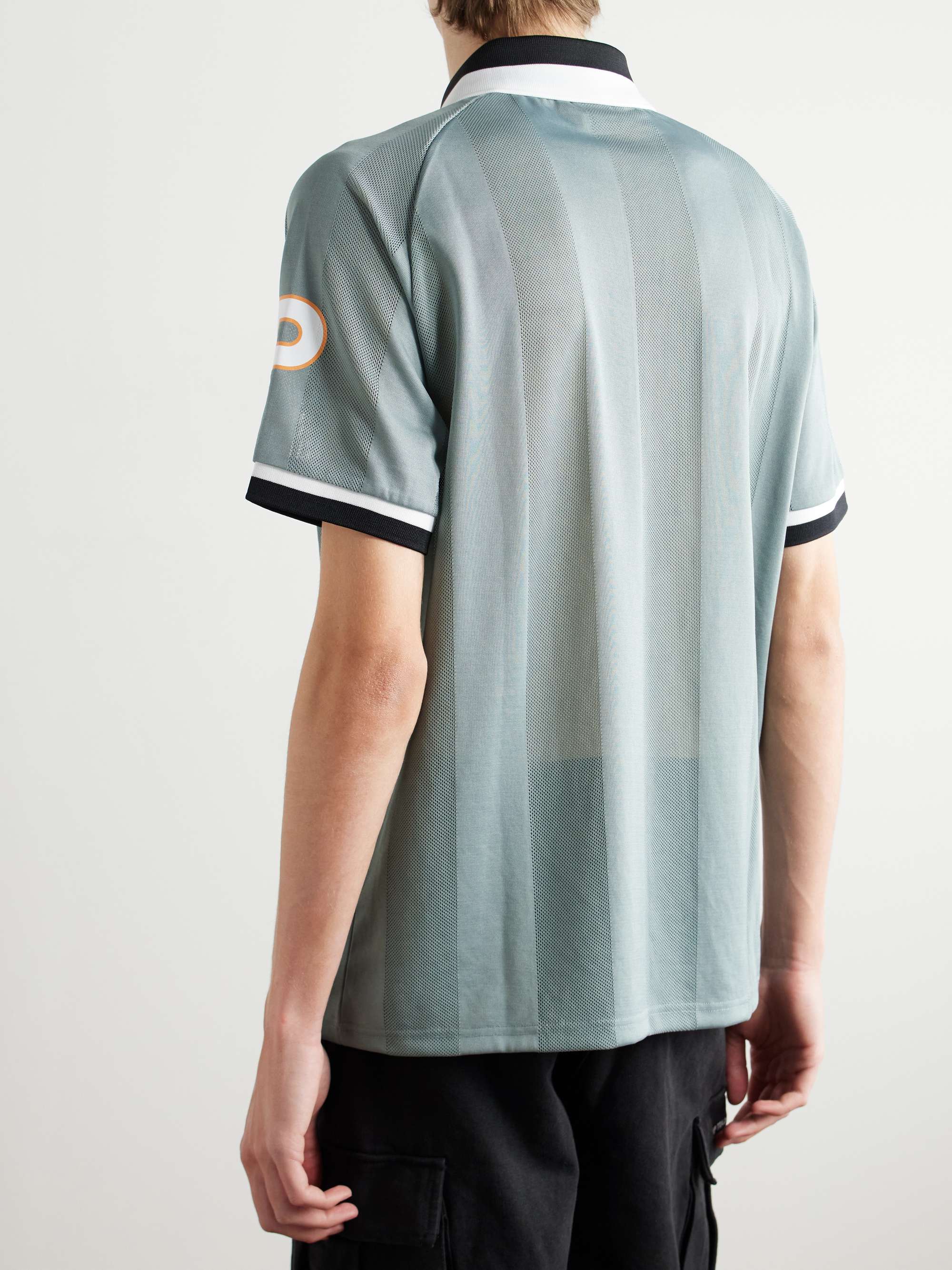 Sportif Logo-Detailed Appliquéd Mesh and Jersey T-Shirt view