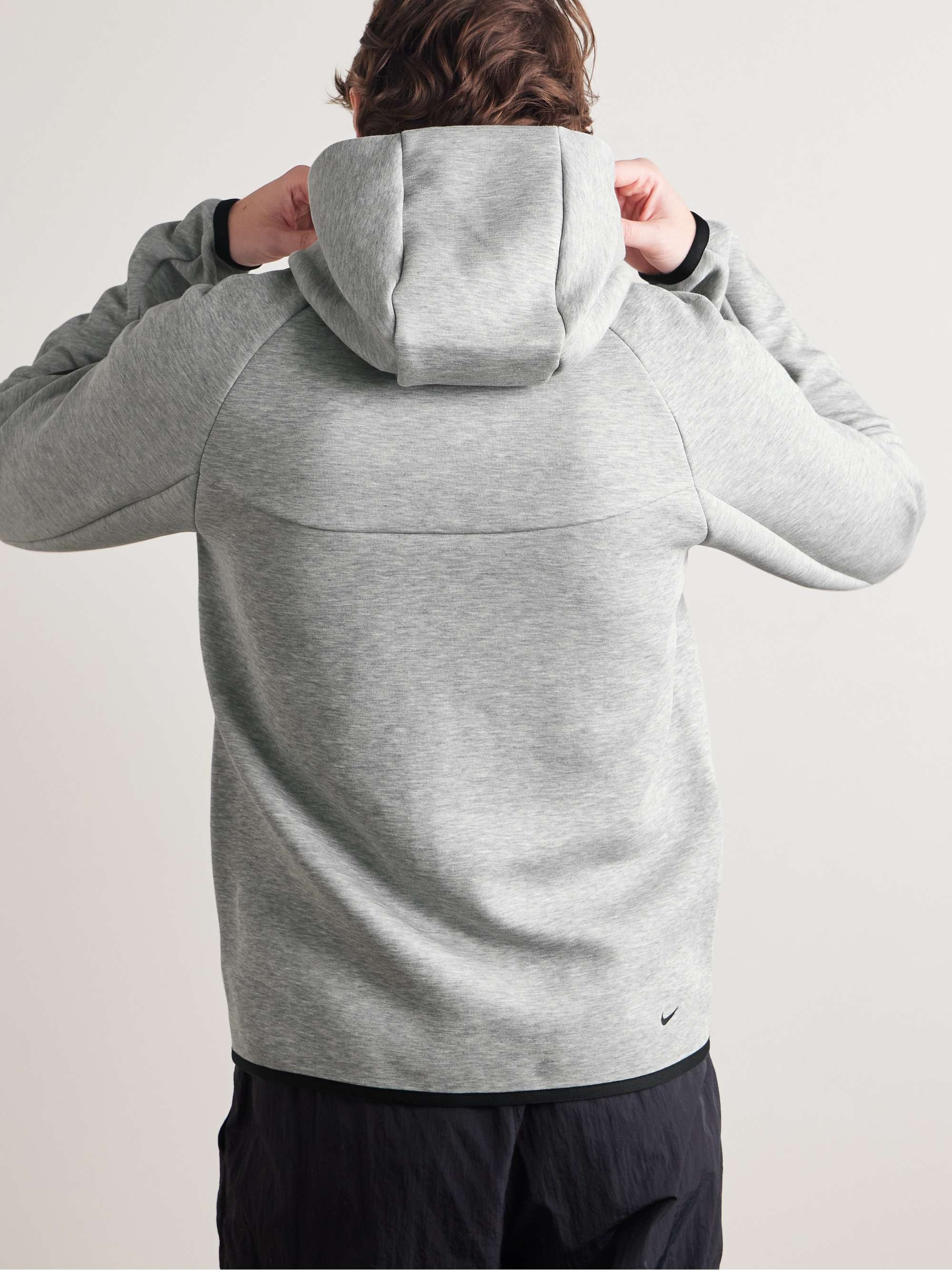 Logo-Print Cotton-Blend Tech Fleece Zip-Up Hoodie view