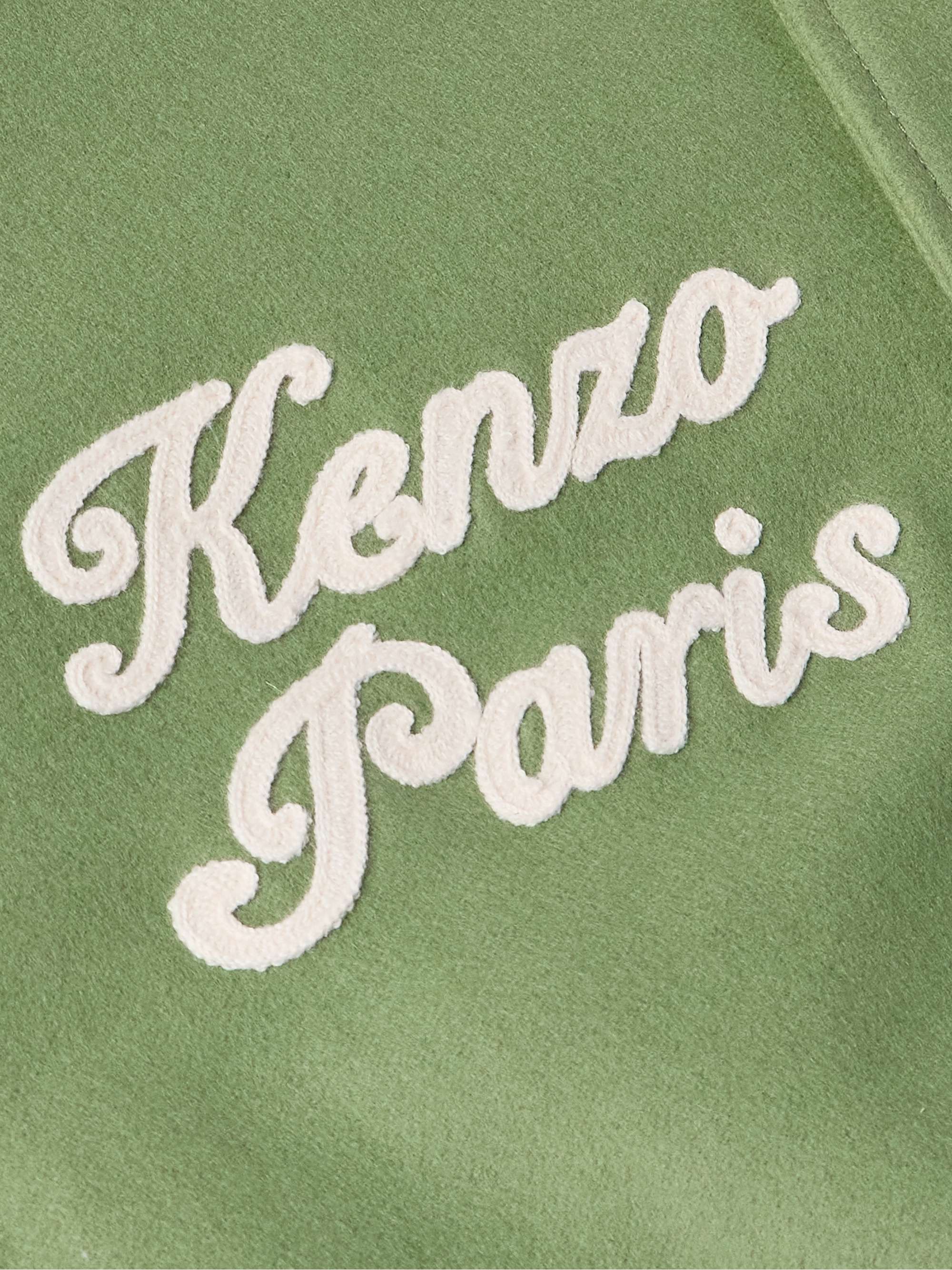 Verdy Logo-Embroidered Leather-Trimmed Wool-Blend Felt Varsity Jacket view