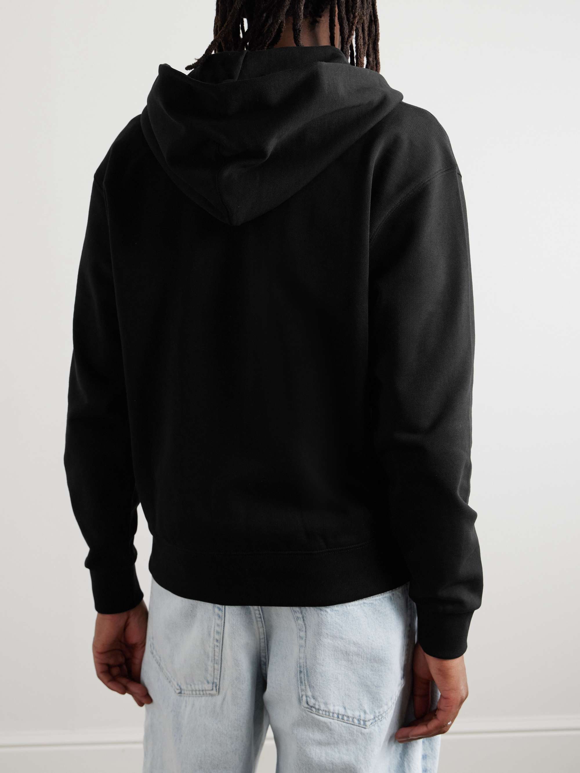 Pop Logo-Embroidered Cotton-Jersey Zip-Up Hoodie view