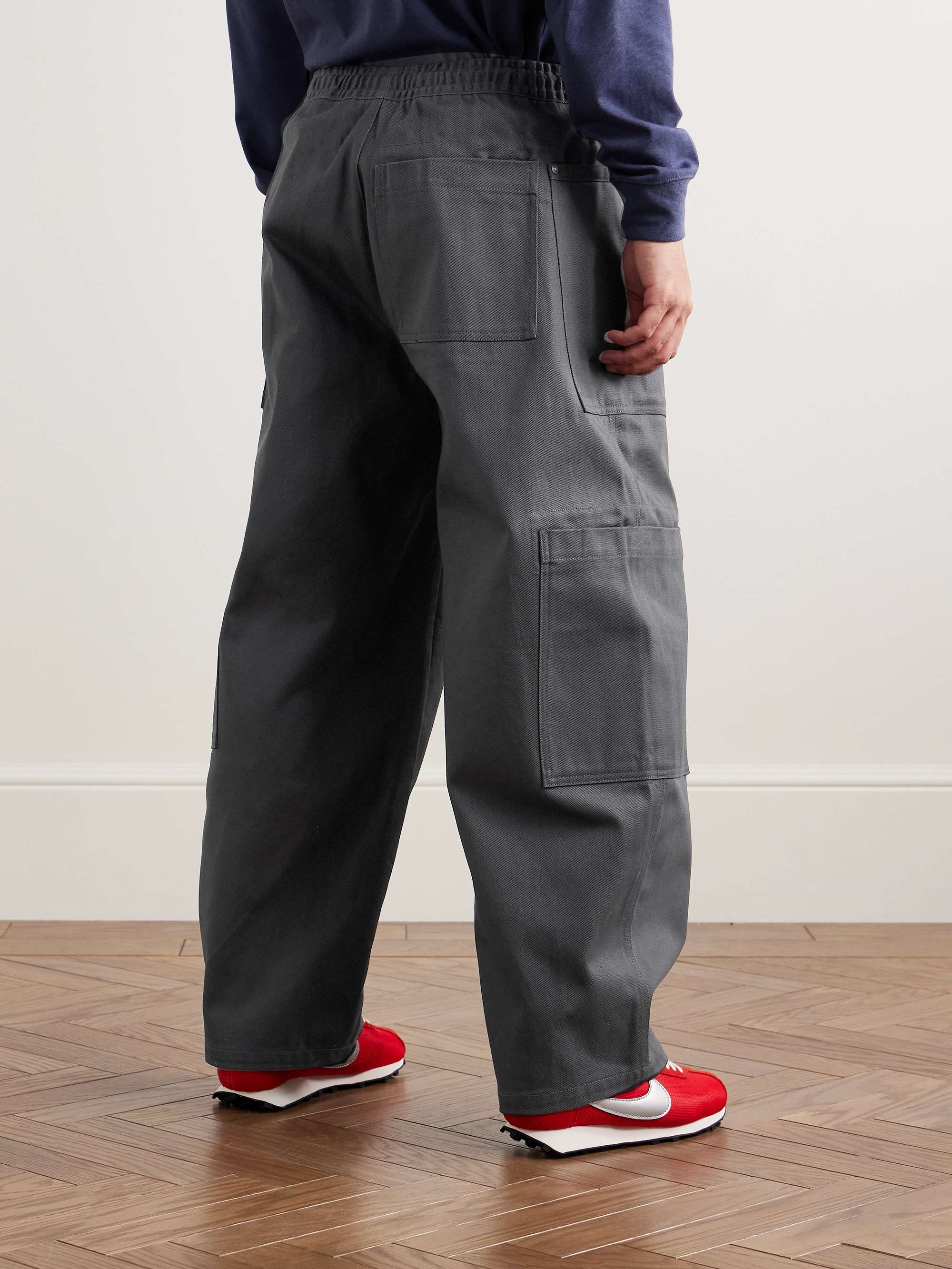 Life Utility Wide-Leg Cotton-Twill Trousers view