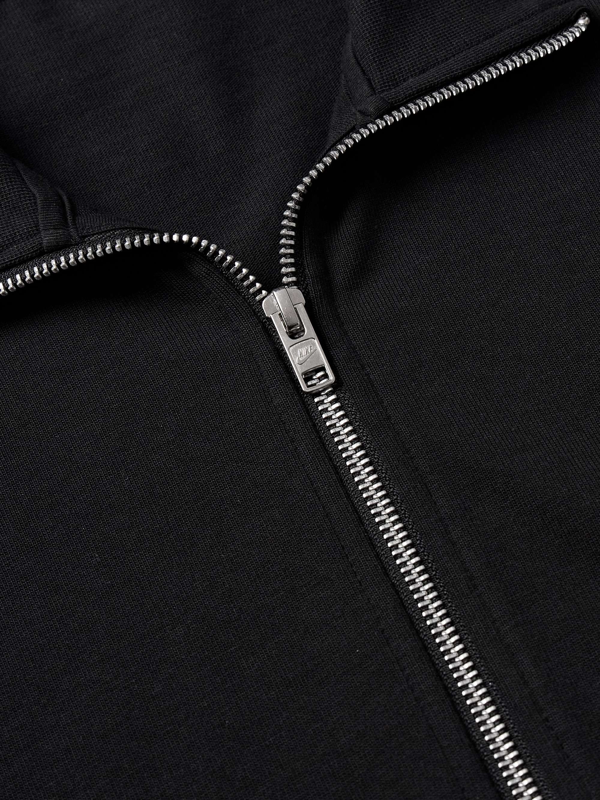 Club Logo-Embroidered Cotton-Jersey Zip-Up Sweatshirt view