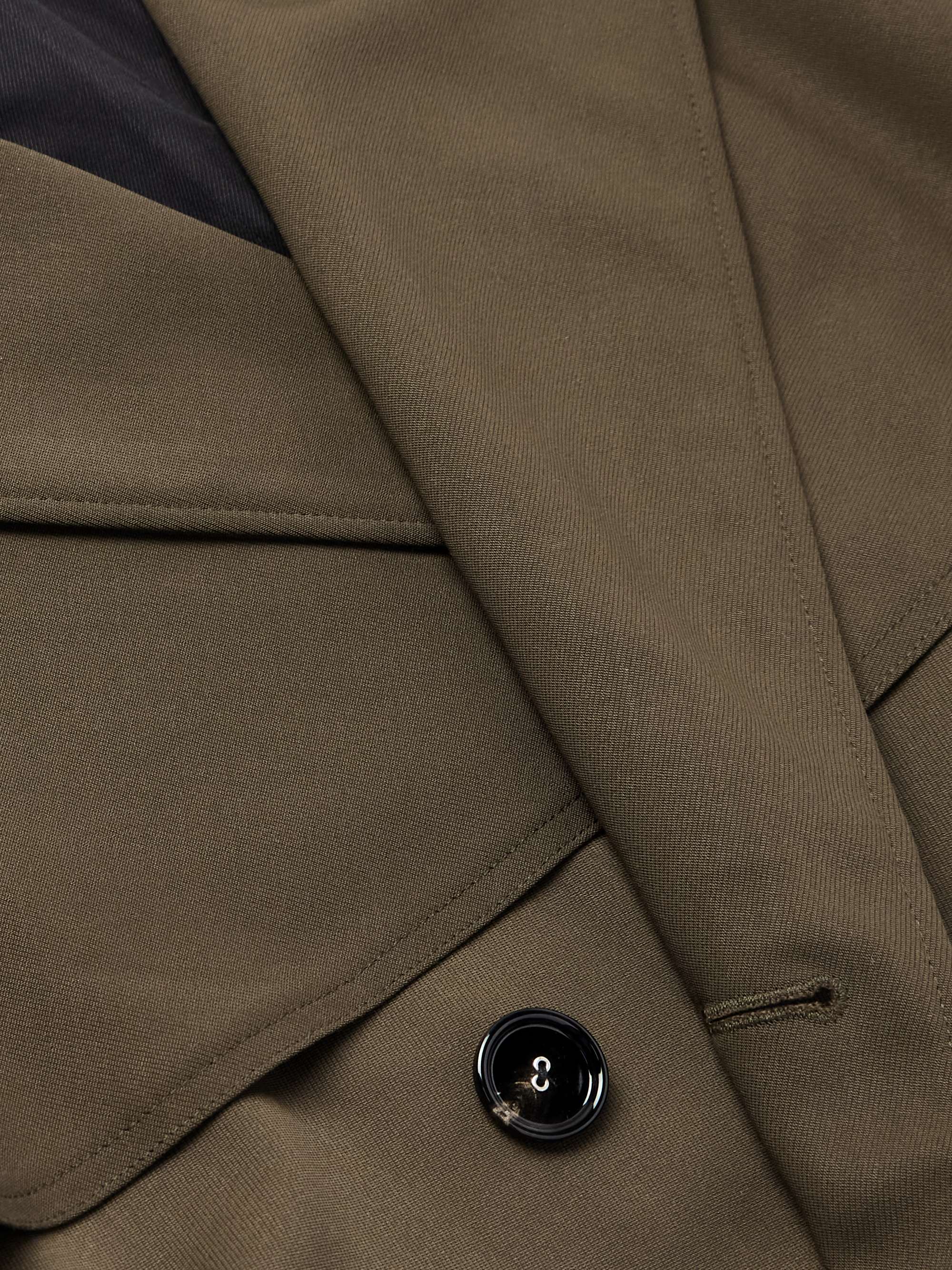 Double-Breasted Belted Virgin Wool-Gabardine Trench Coat view