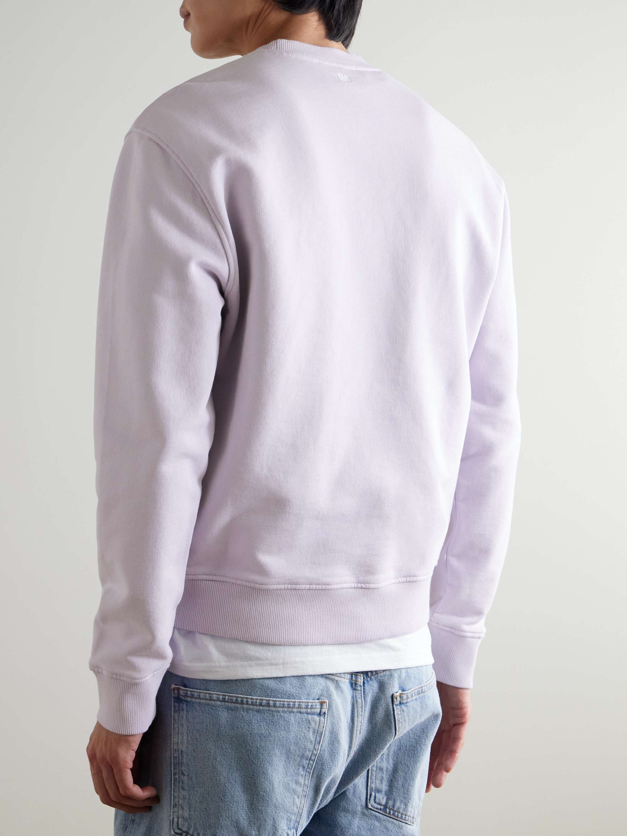 Ami de Coeur Logo-Embroidered Cotton-Jersey Sweatshirt view