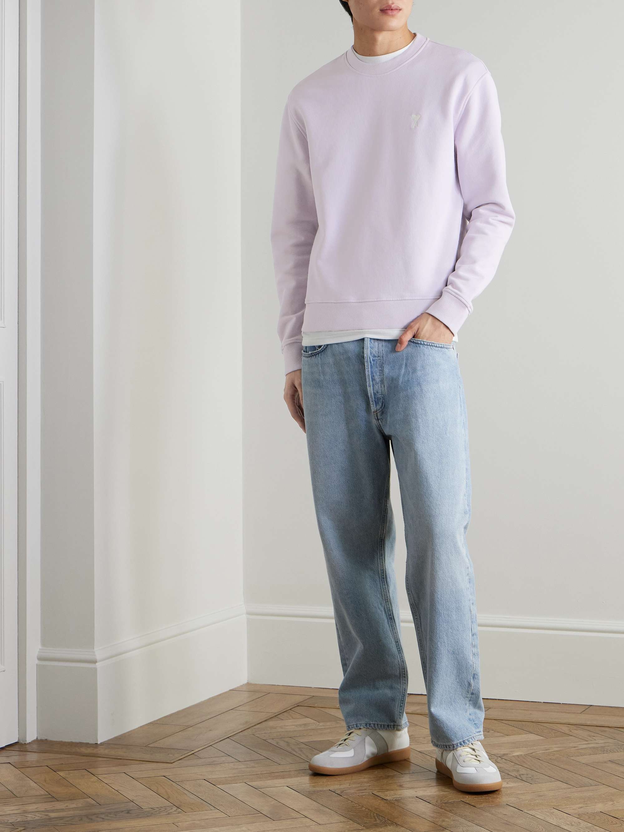 Ami de Coeur Logo-Embroidered Cotton-Jersey Sweatshirt view