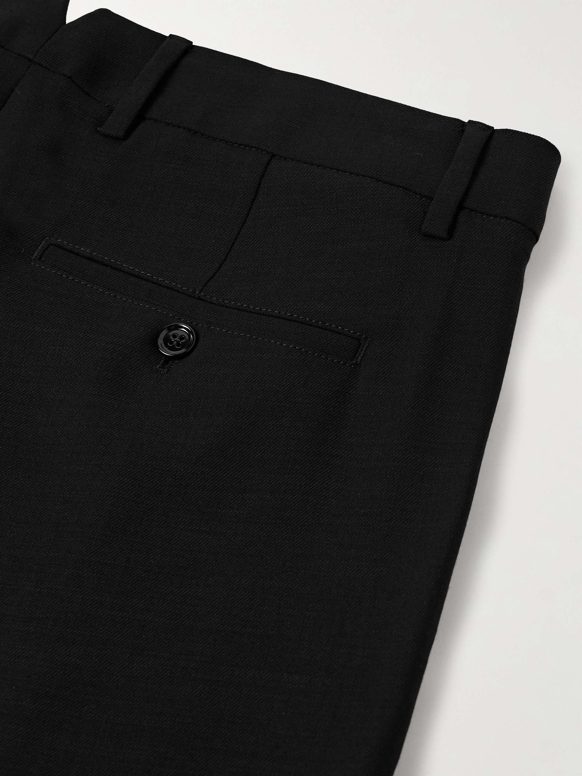 Straight-Leg Virgin Wool-Gabardine Trousers view