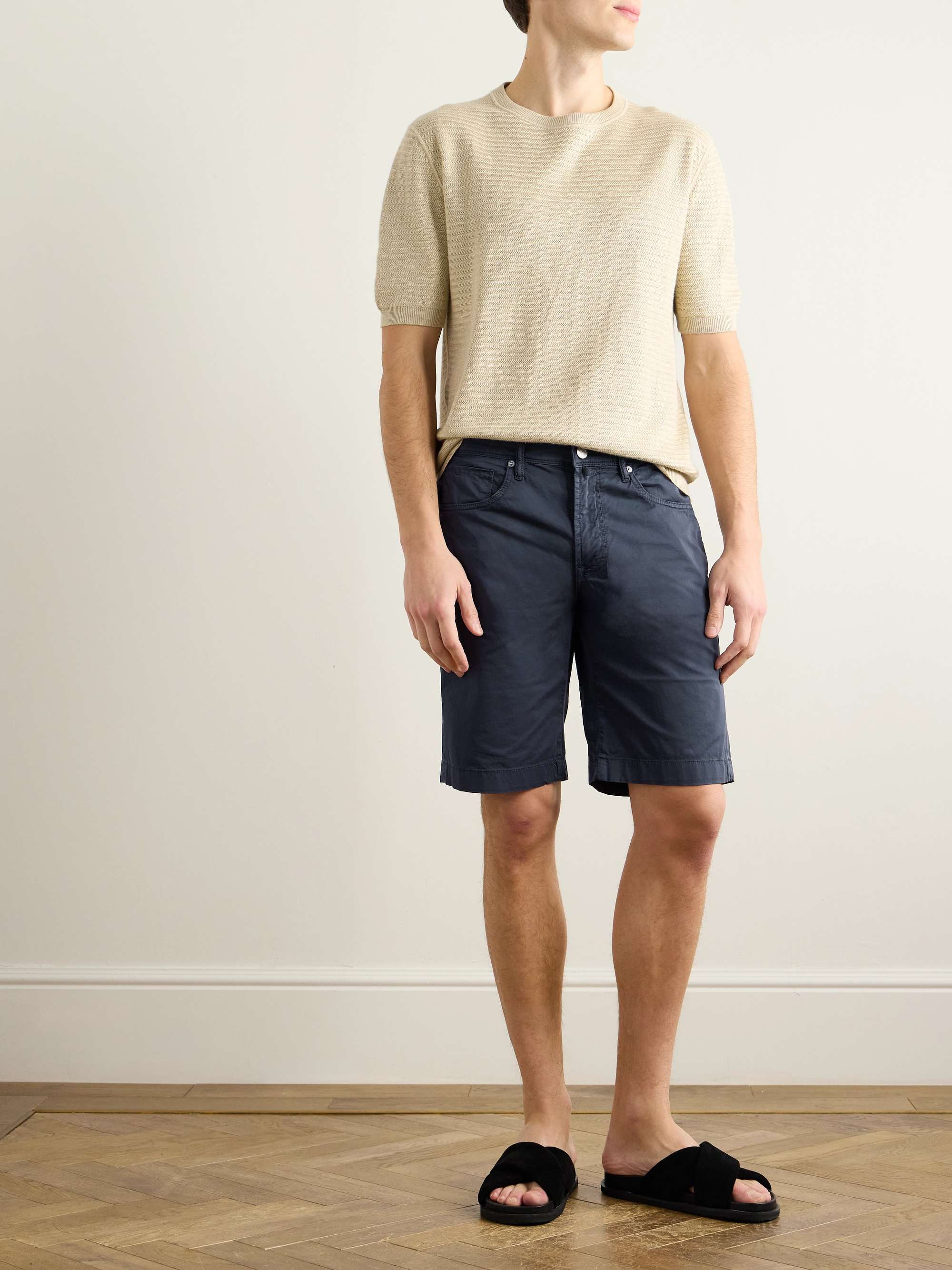 Division Straight-Leg Cotton-Blend Shorts view