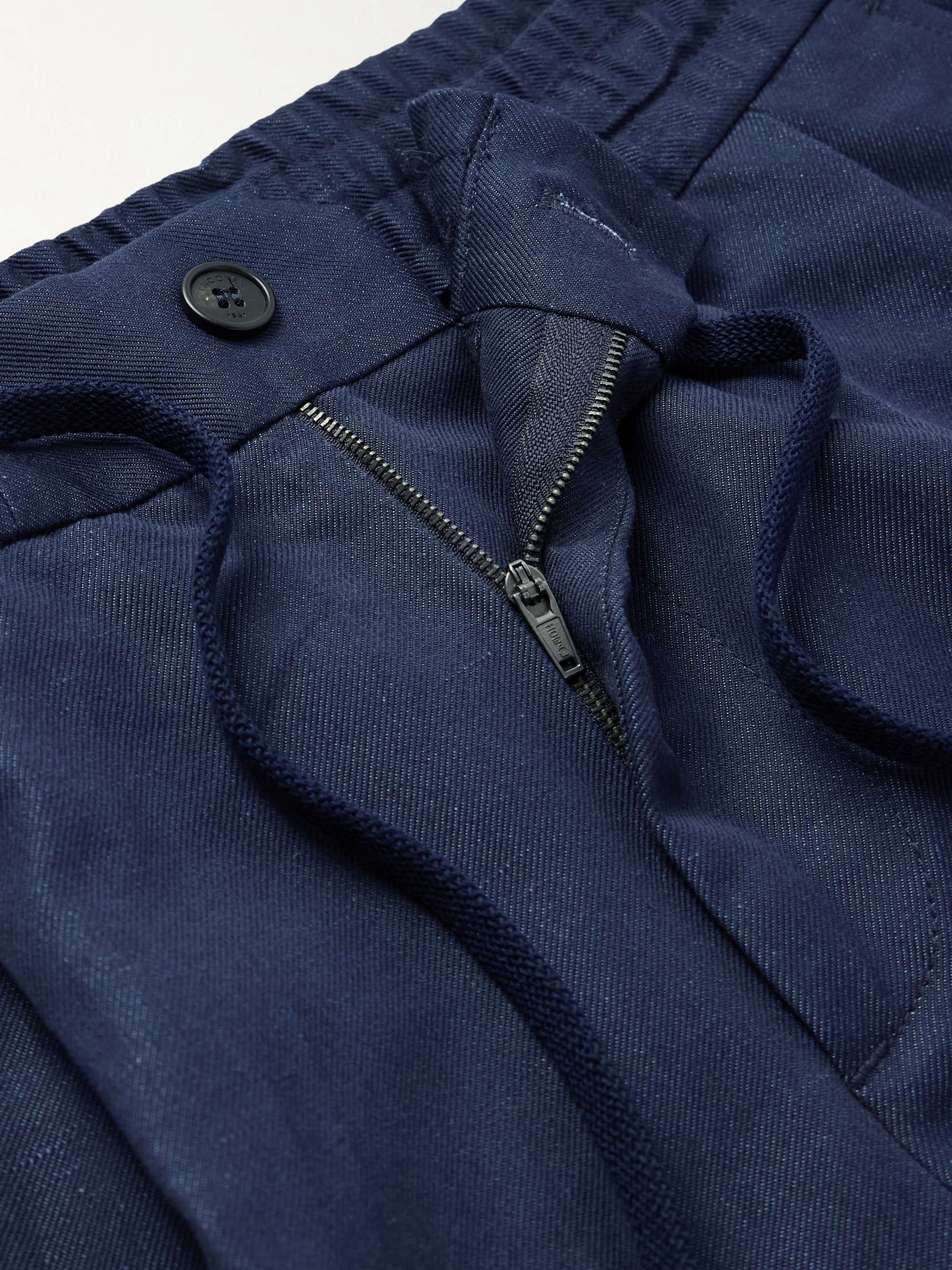 Venezia 1951 Straight-Leg Cotton and Linen-Blend Twill Drawstring Bermuda Shorts view