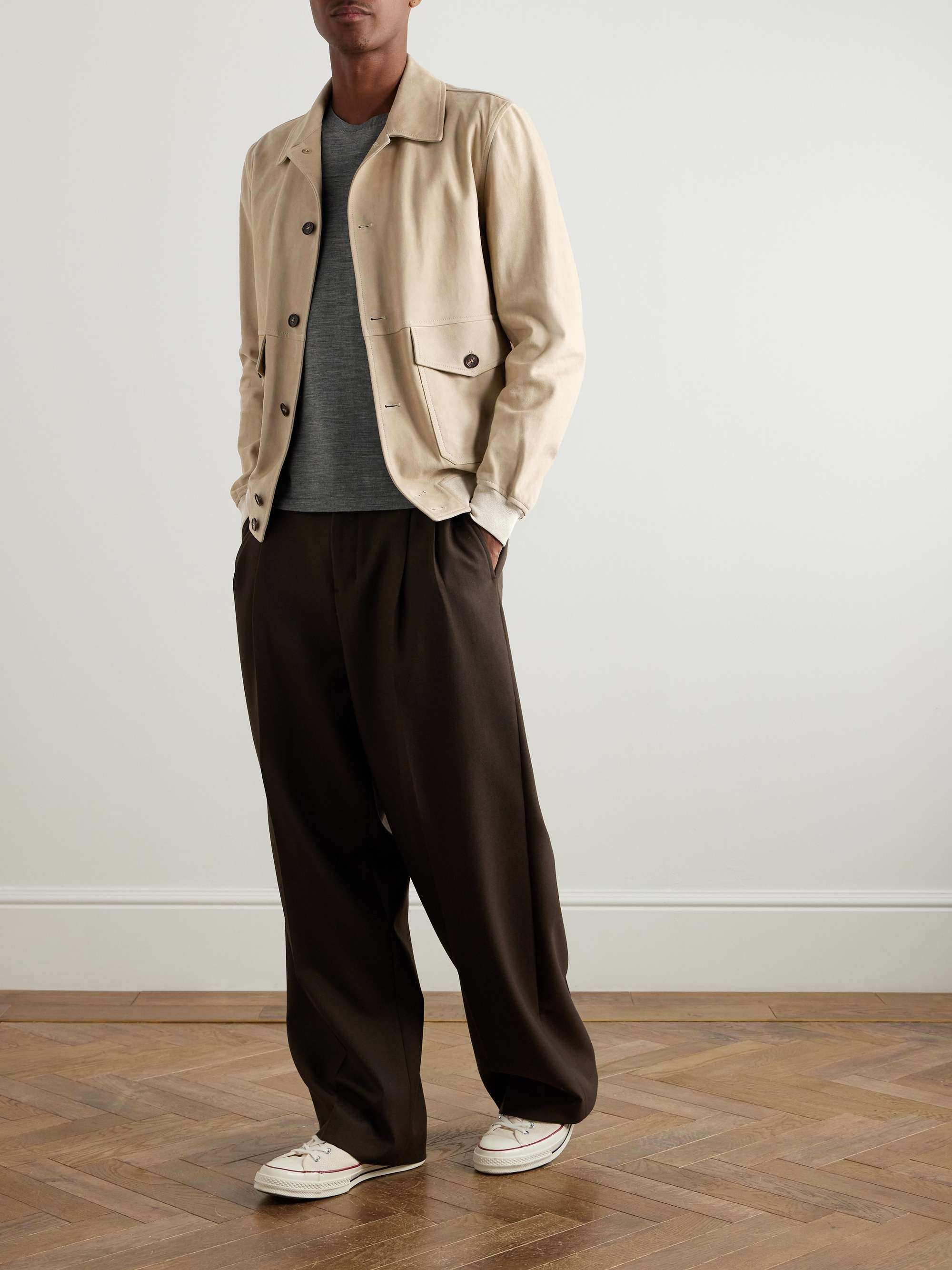 Montedoro Suede Bomber Jacket view