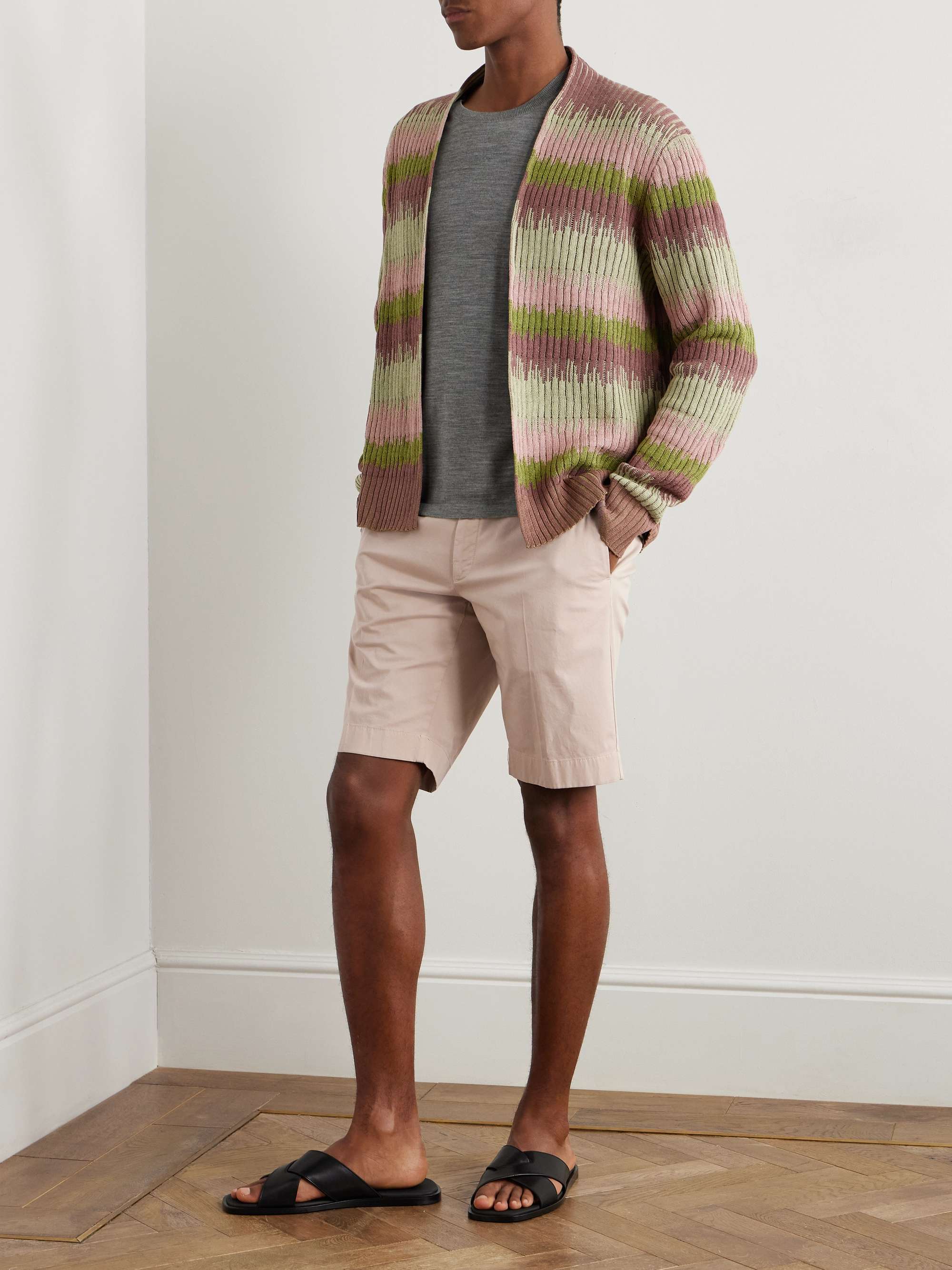 Venezia 1951 Slim-Fit Straight-Leg Cotton-Blend Bermuda Shorts view
