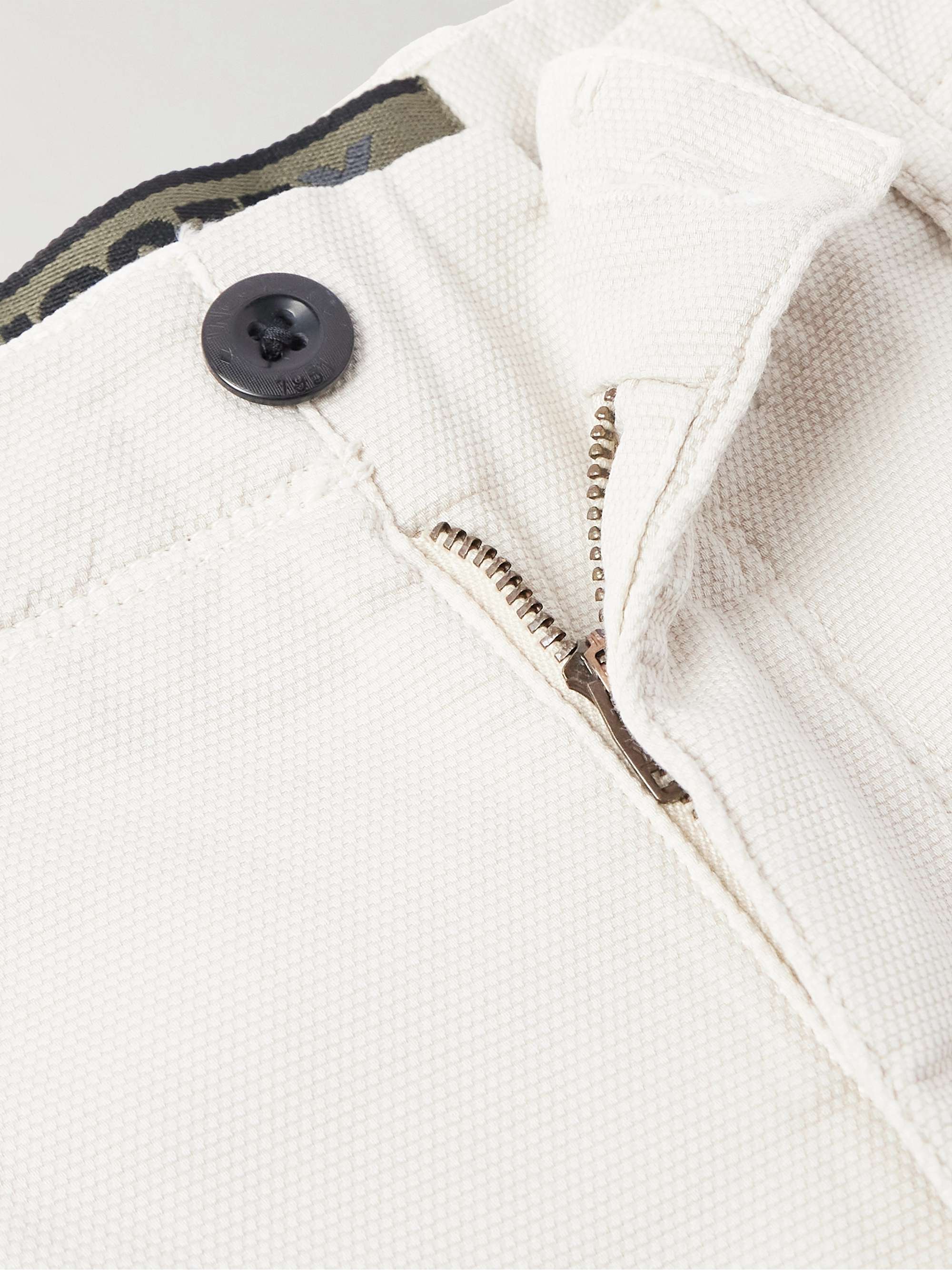 Straight-Leg Textured Cotton-Blend Cargo Shorts view