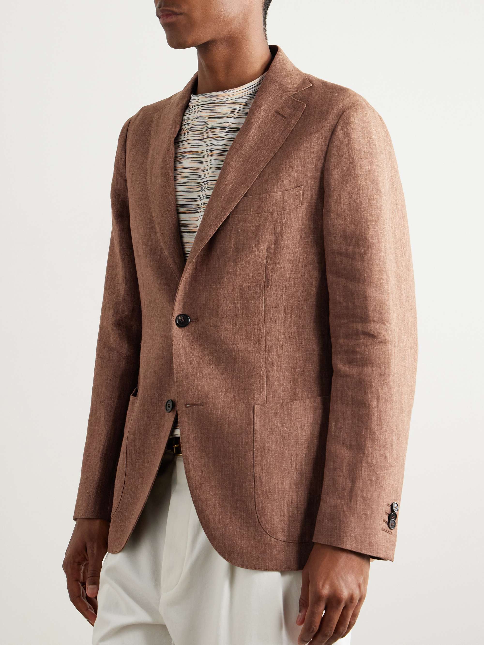 Venezia 1951 Slim-Fit Garment-Dyed Linen Suit Jacket view