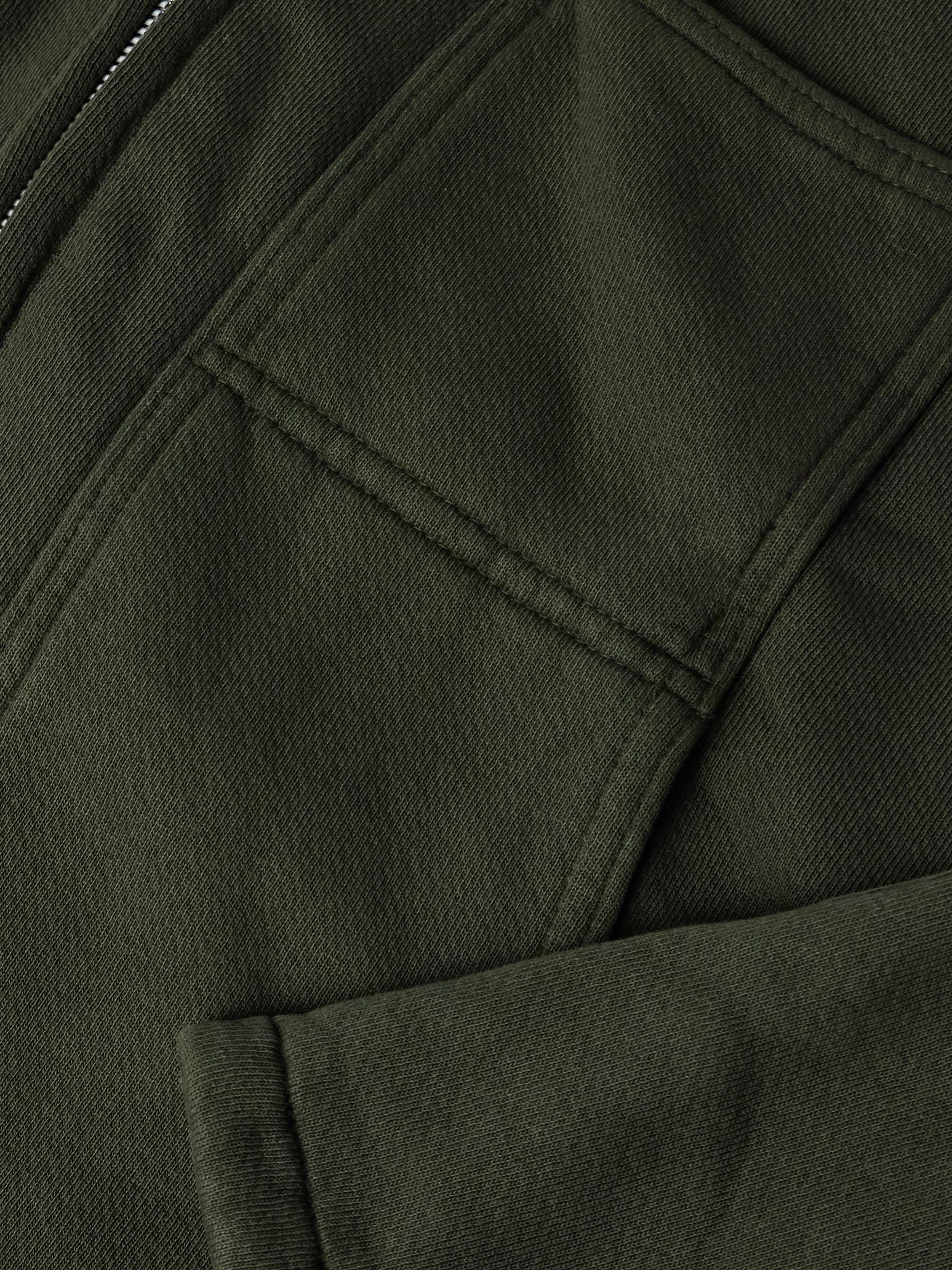 Utility Corduroy-Trimmed Cotton-Jersey Jacket view