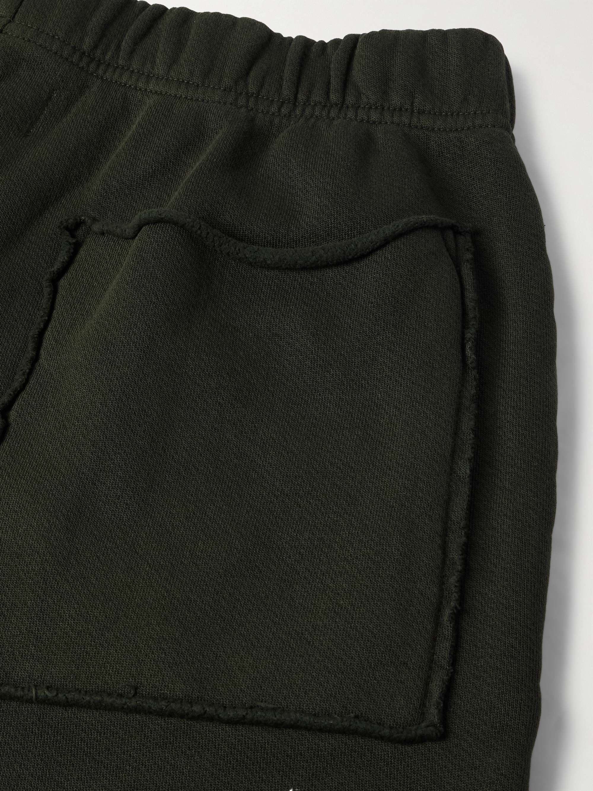 Wide-Leg Garment-Dyed Cotton-Jersey Sweatpants view