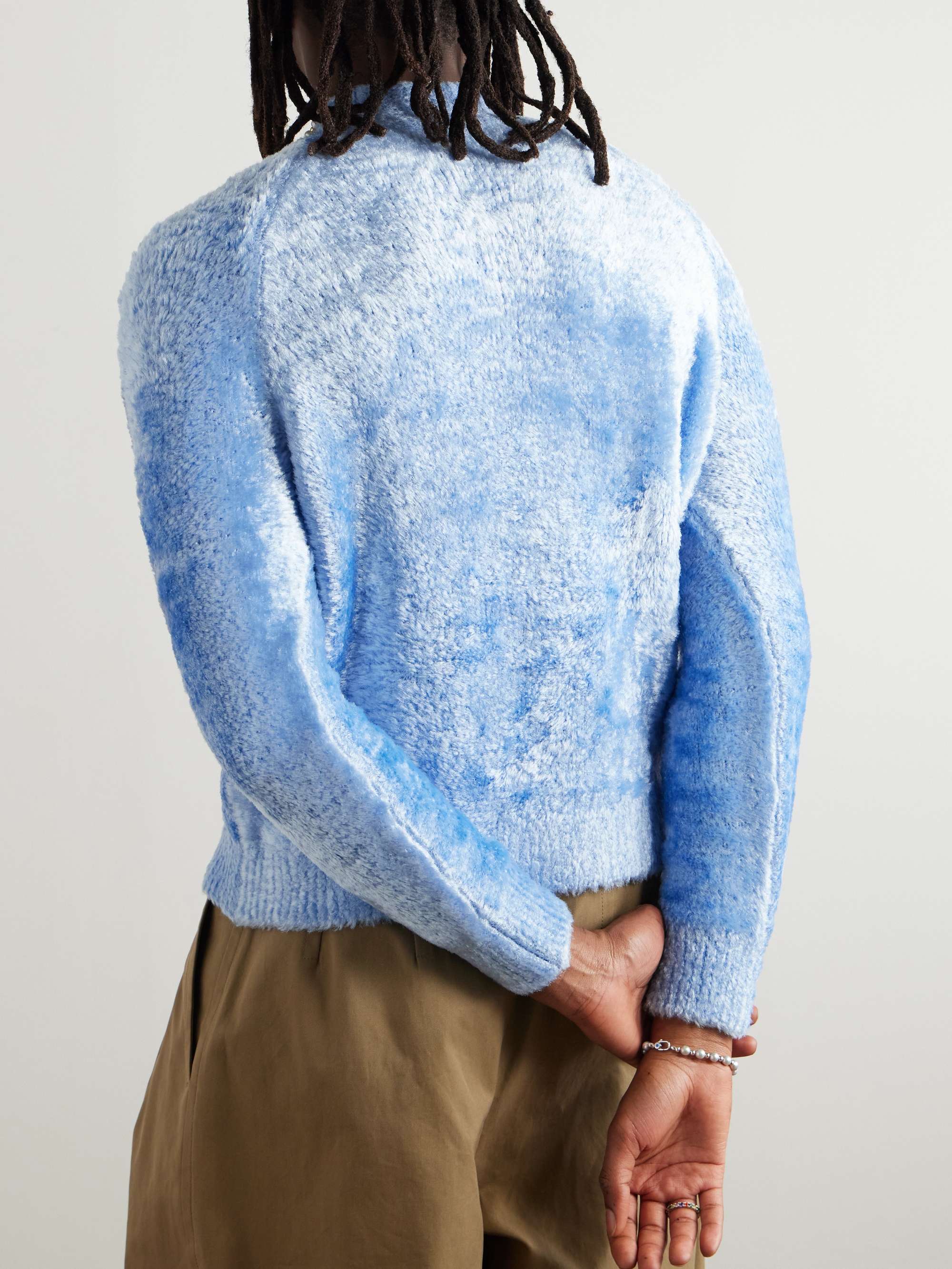 Slim-Fit Chenille Mock-Neck Sweater view