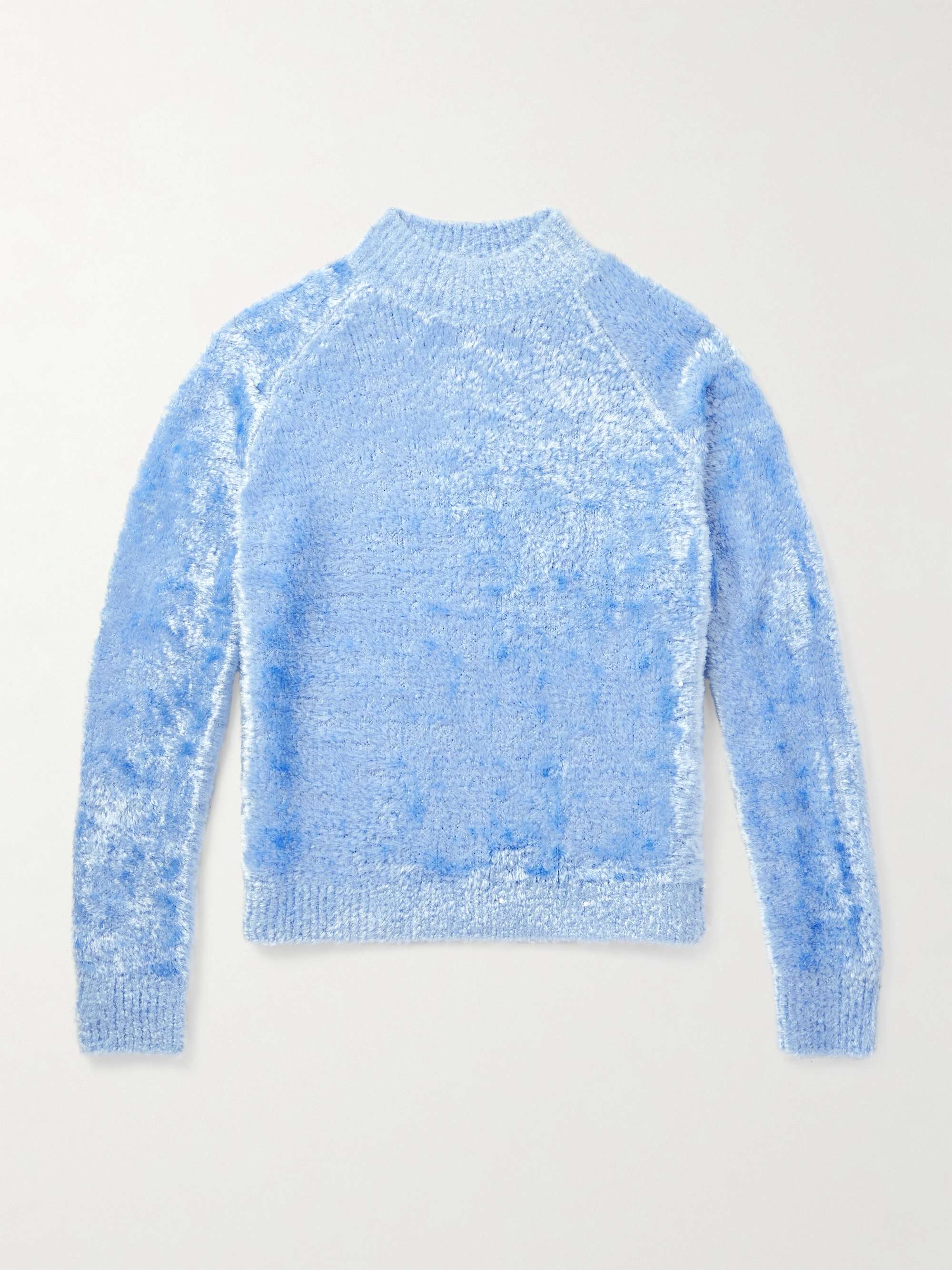Slim-Fit Chenille Mock-Neck Sweater view