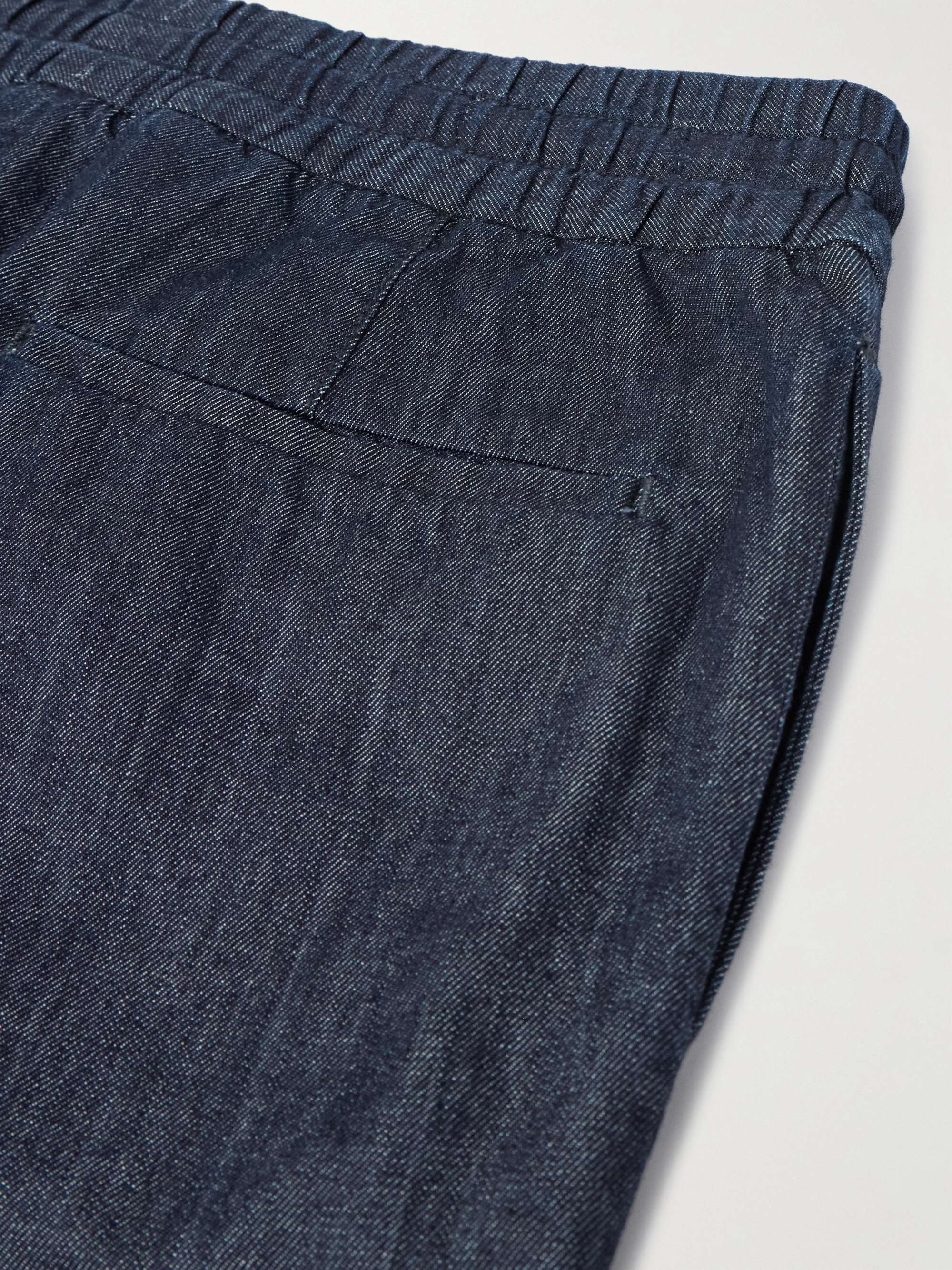 Slim-Fit Denim Cargo Shorts view