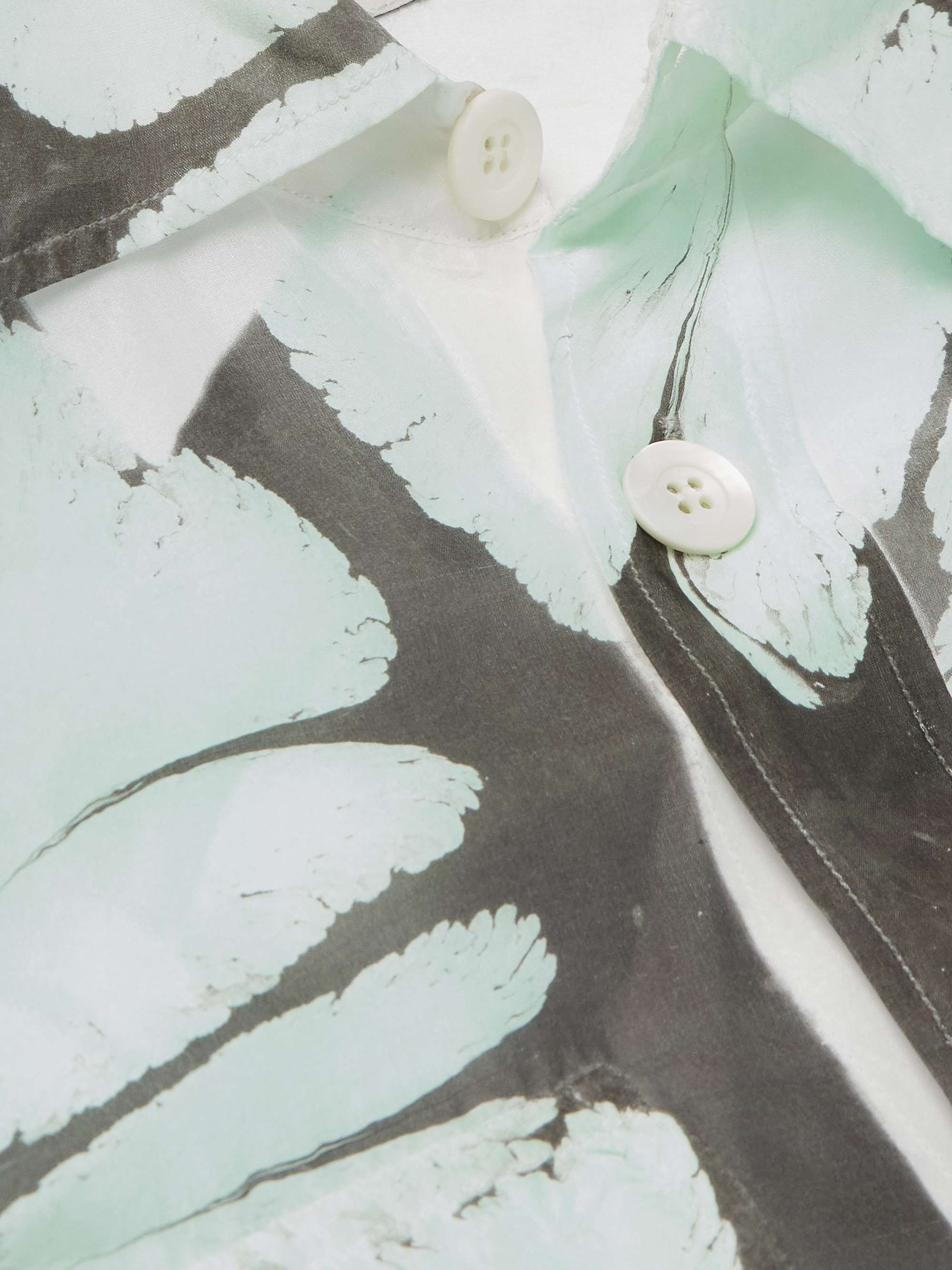 Floral-Print Silk-Twill Shirt view