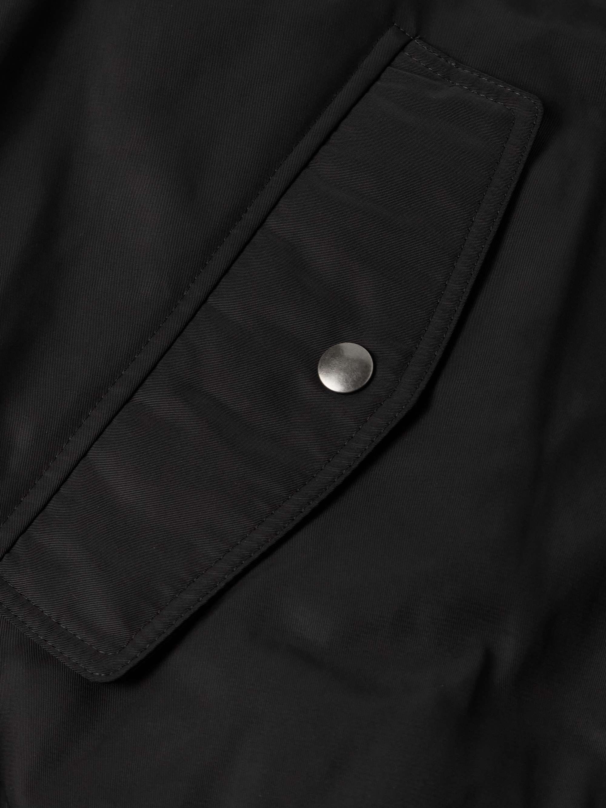 Zip-Detailed Shell Bomber Jacket view