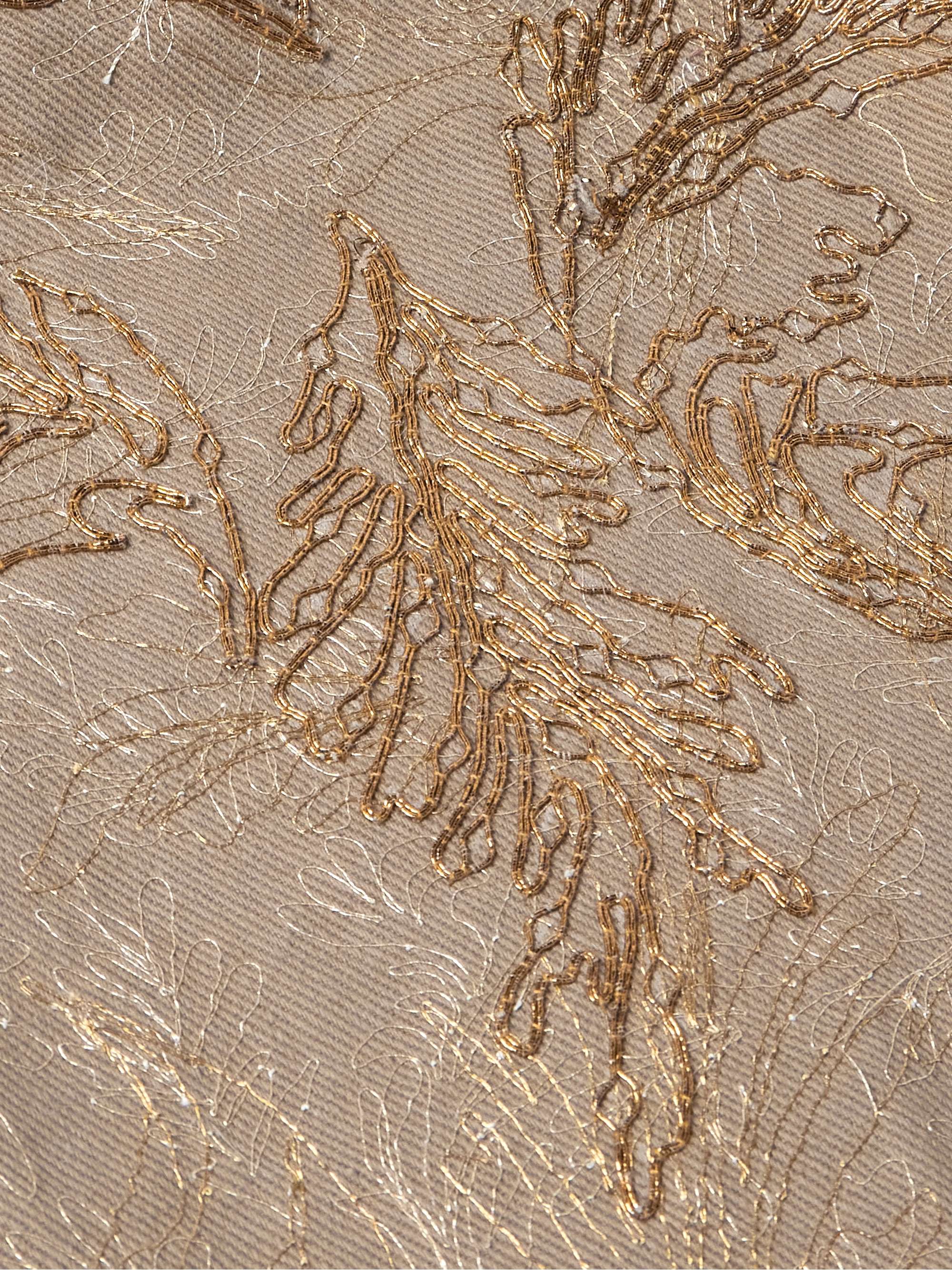 Metallic Embroidered Cotton-Twill Blouson Jacket view