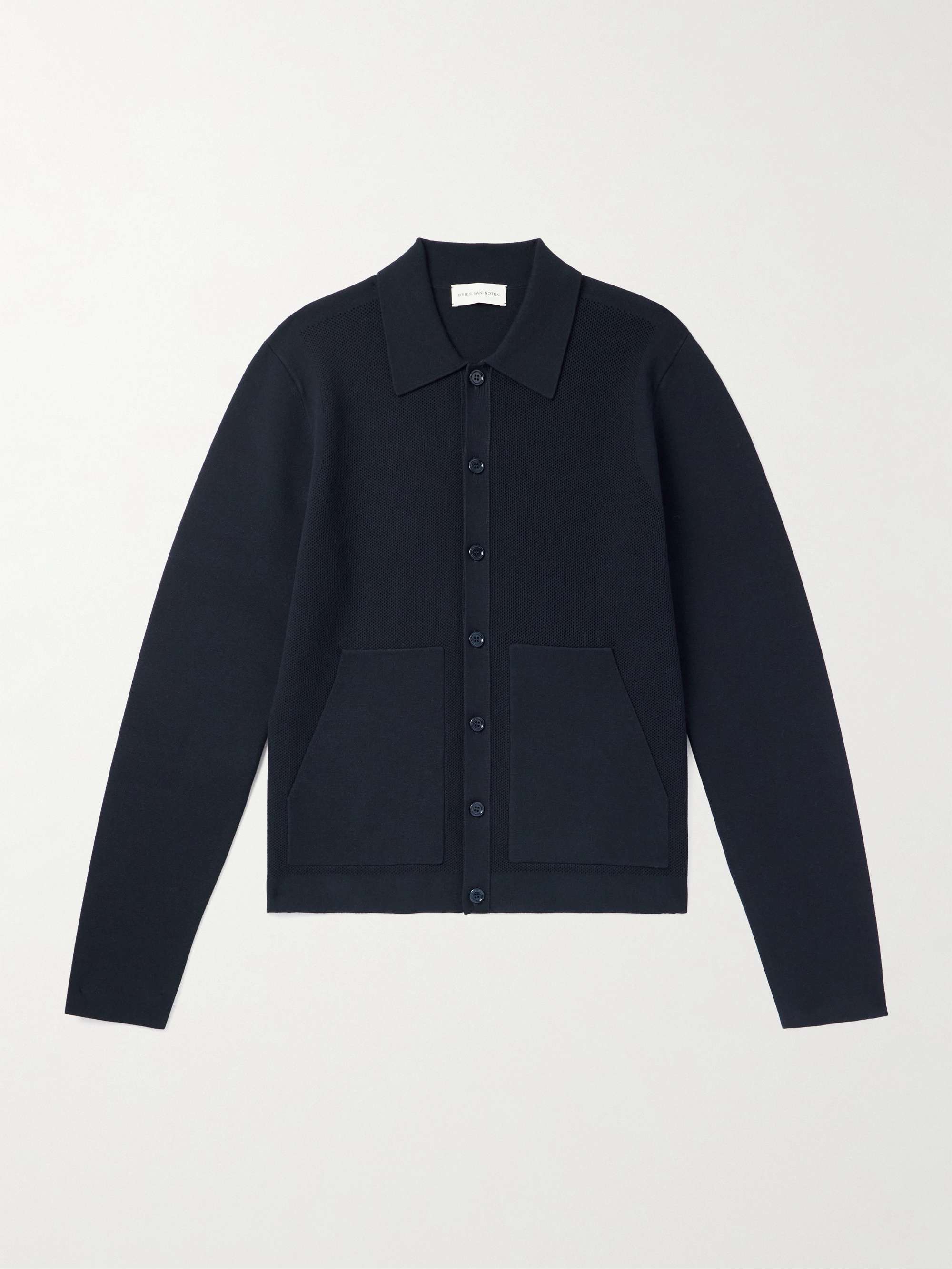 Slim-Fit Waffle-Knit Cardigan view