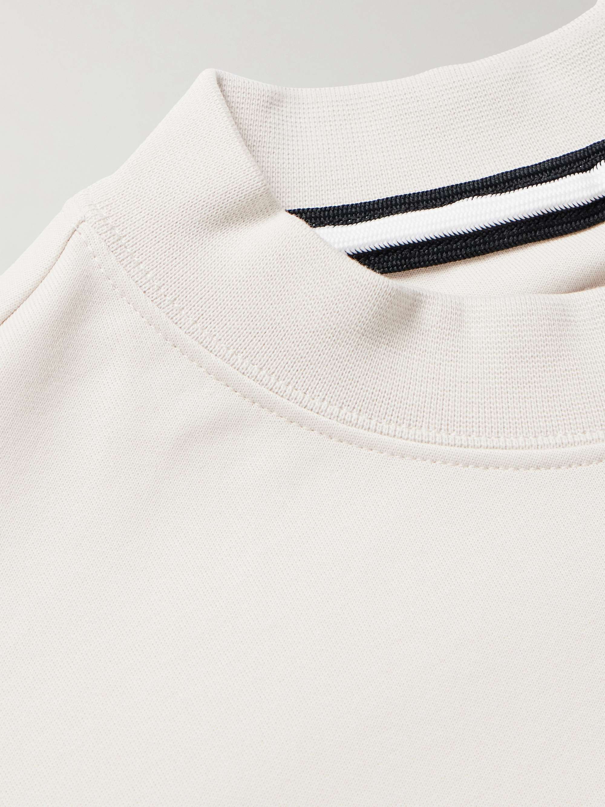 Logo-Embroidered Oversized Cotton-Blend Tech-Fleece T-Shirt view