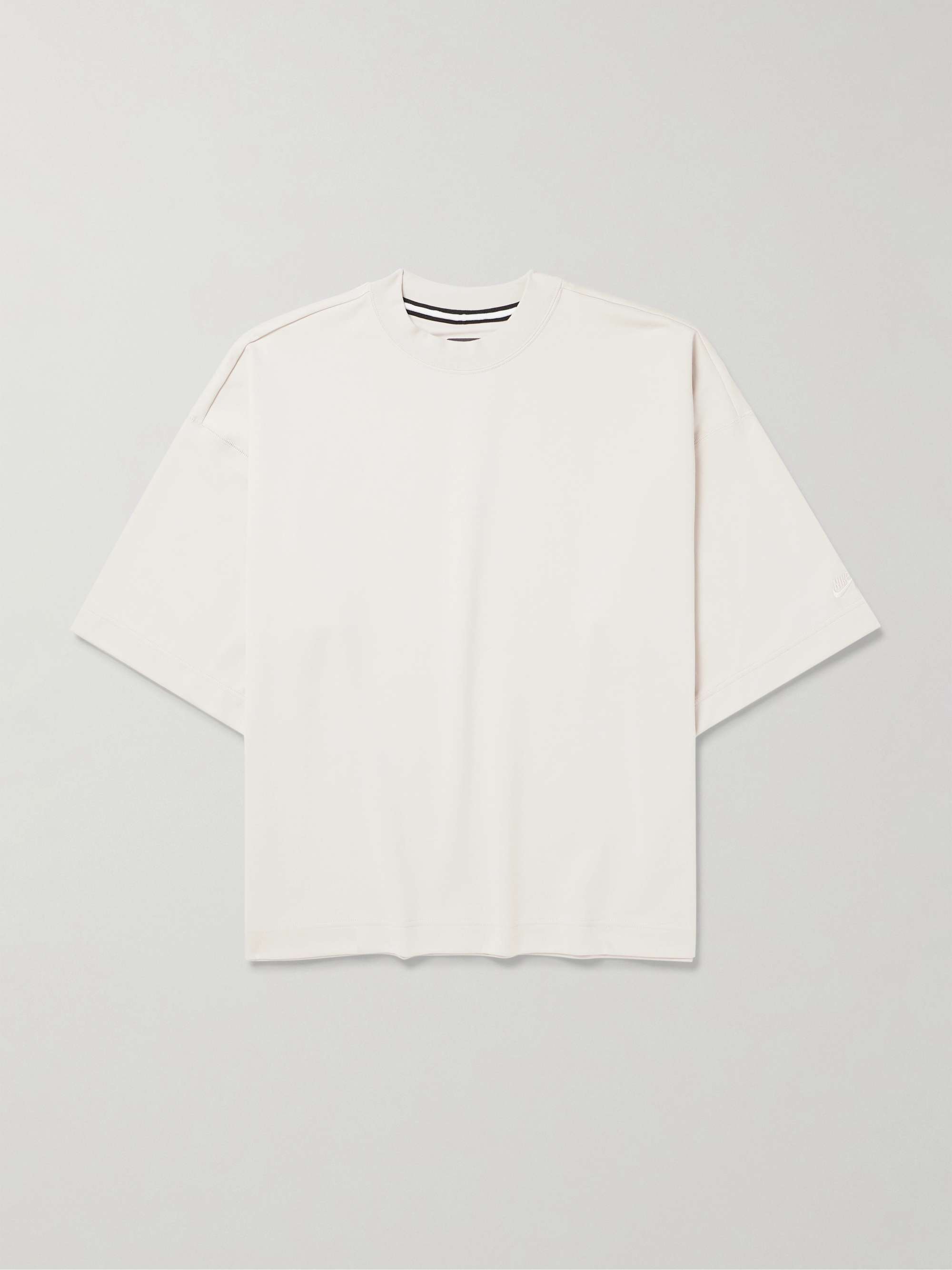 Logo-Embroidered Oversized Cotton-Blend Tech-Fleece T-Shirt view