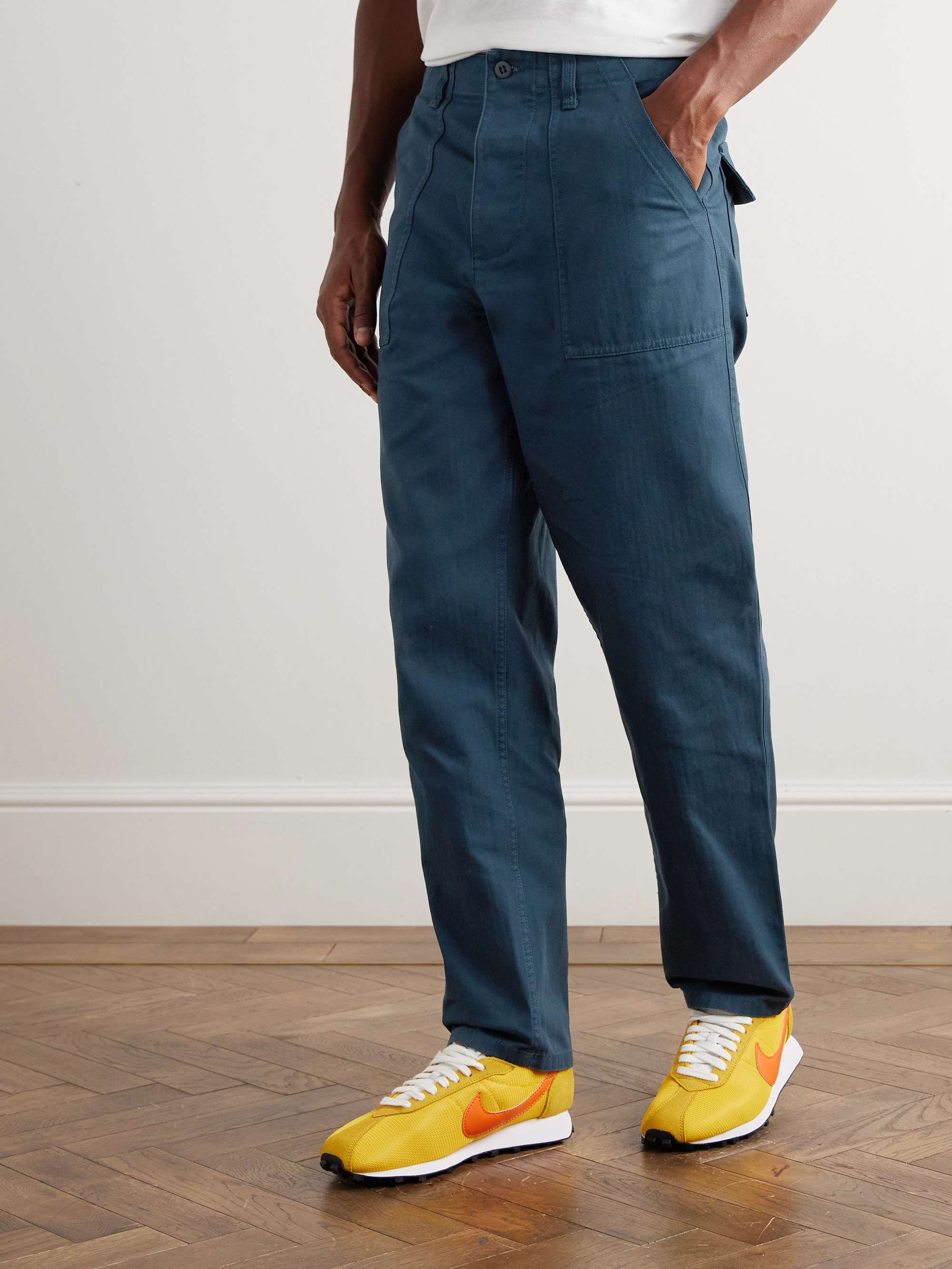 Straight-Leg Cotton Trousers view
