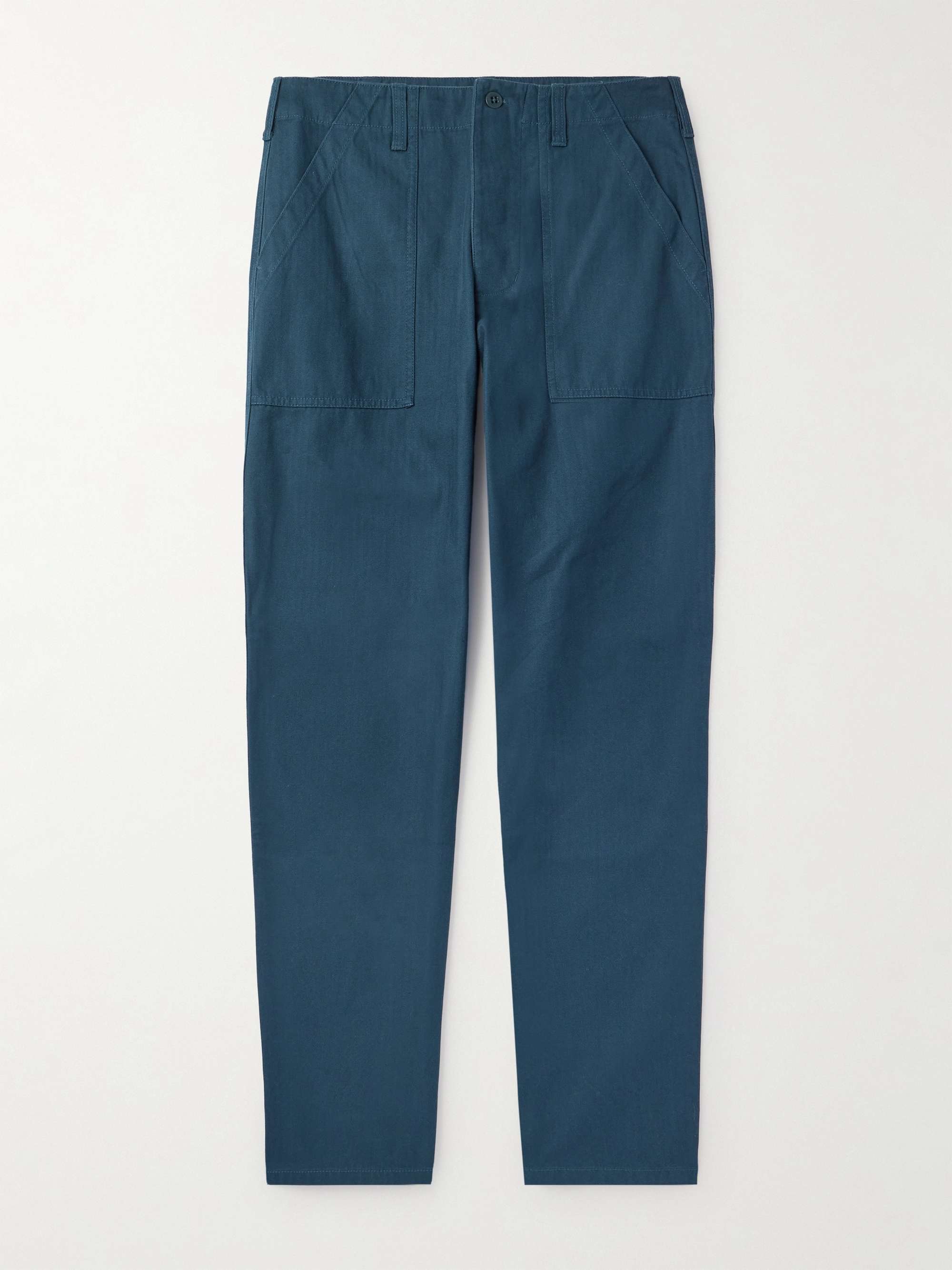 Straight-Leg Cotton Trousers view