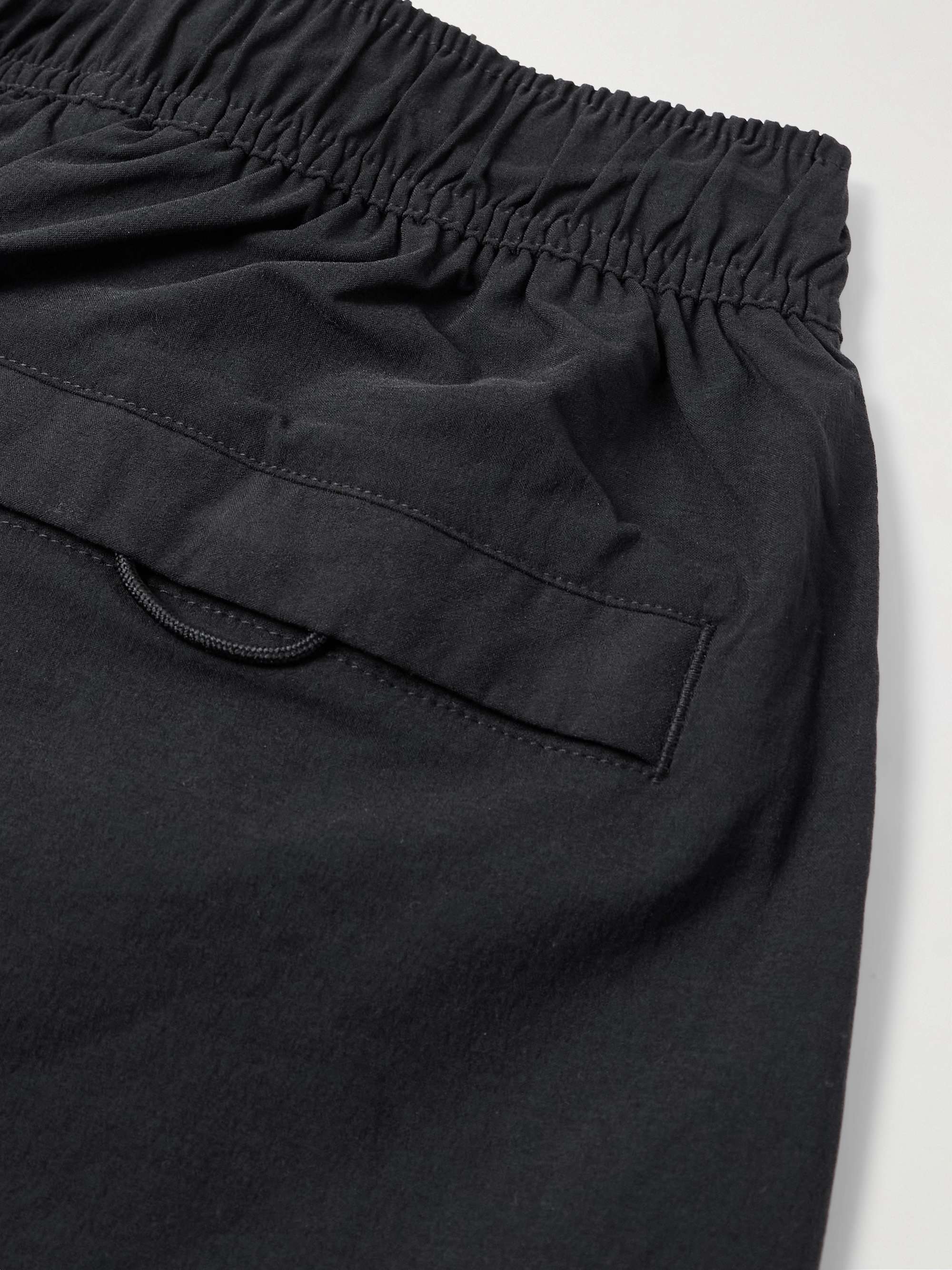 Wide-Leg Logo-Embroidered Stretch-Shell Track Pants view