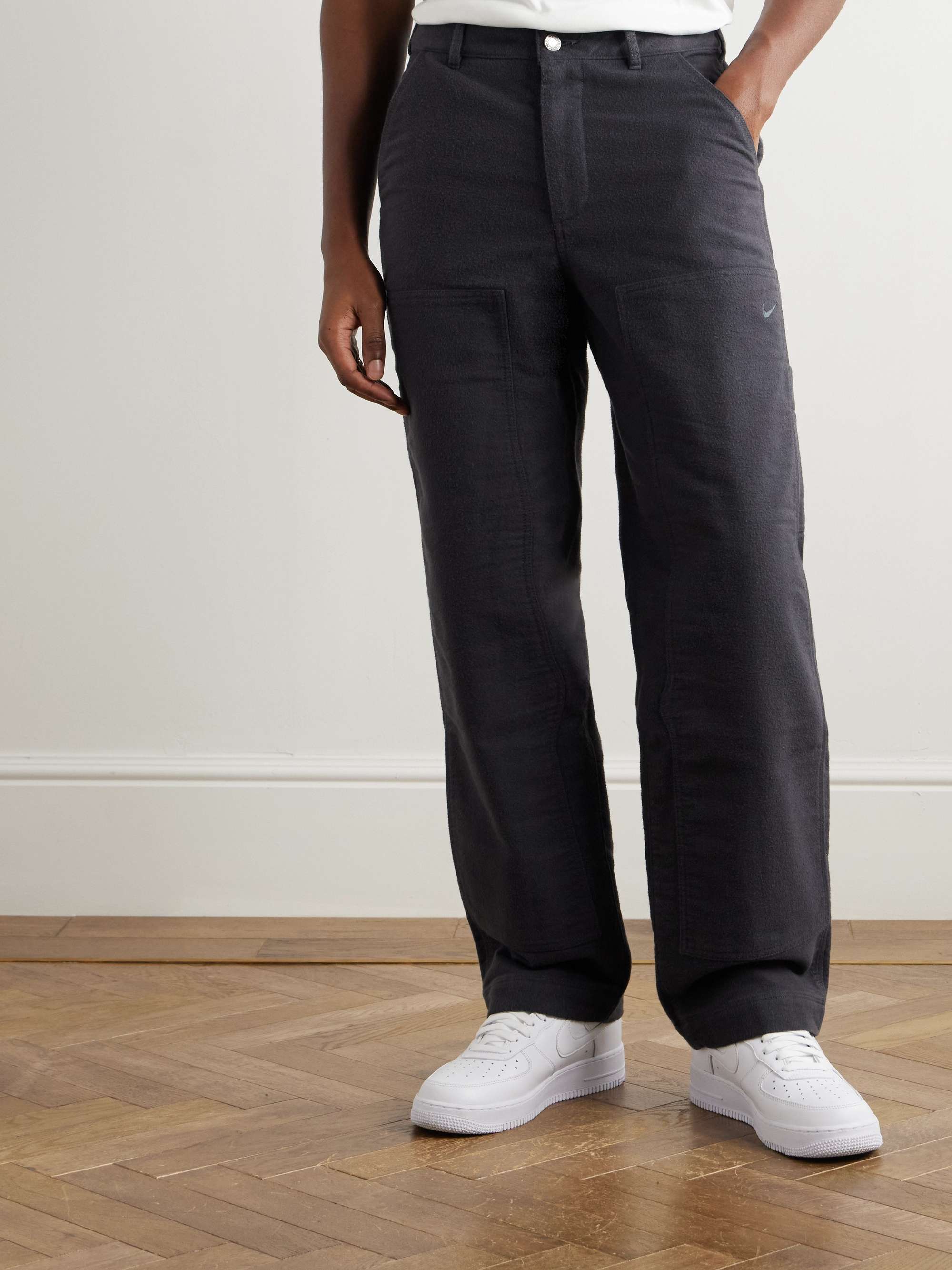 Life Straight-Leg Brushed Cotton-Canvas Trousers view