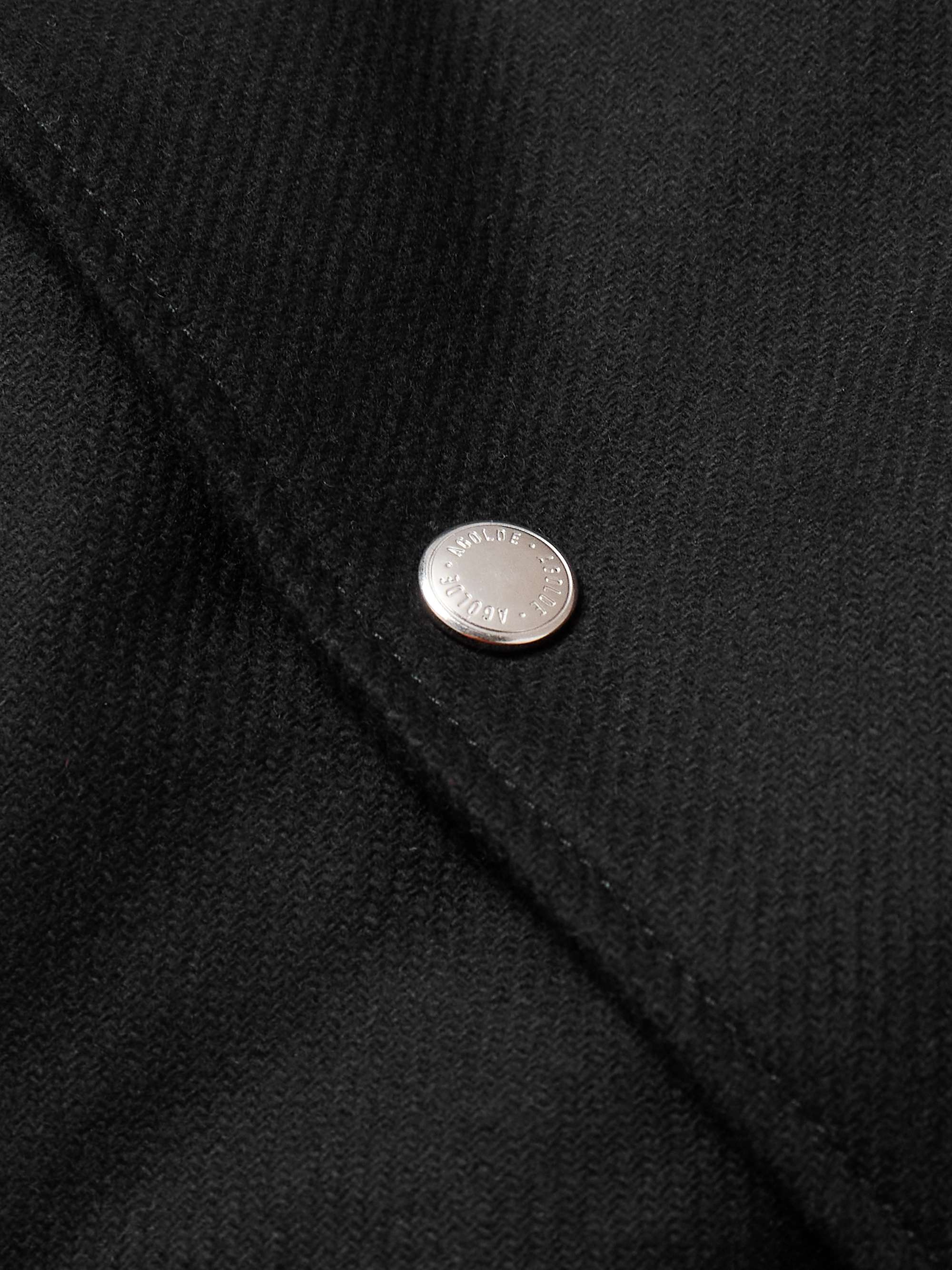 + RSVP GALLERY Logo-Appliquéd Leather-Trimmed Wool-Blend Felt Varsity Jacket view