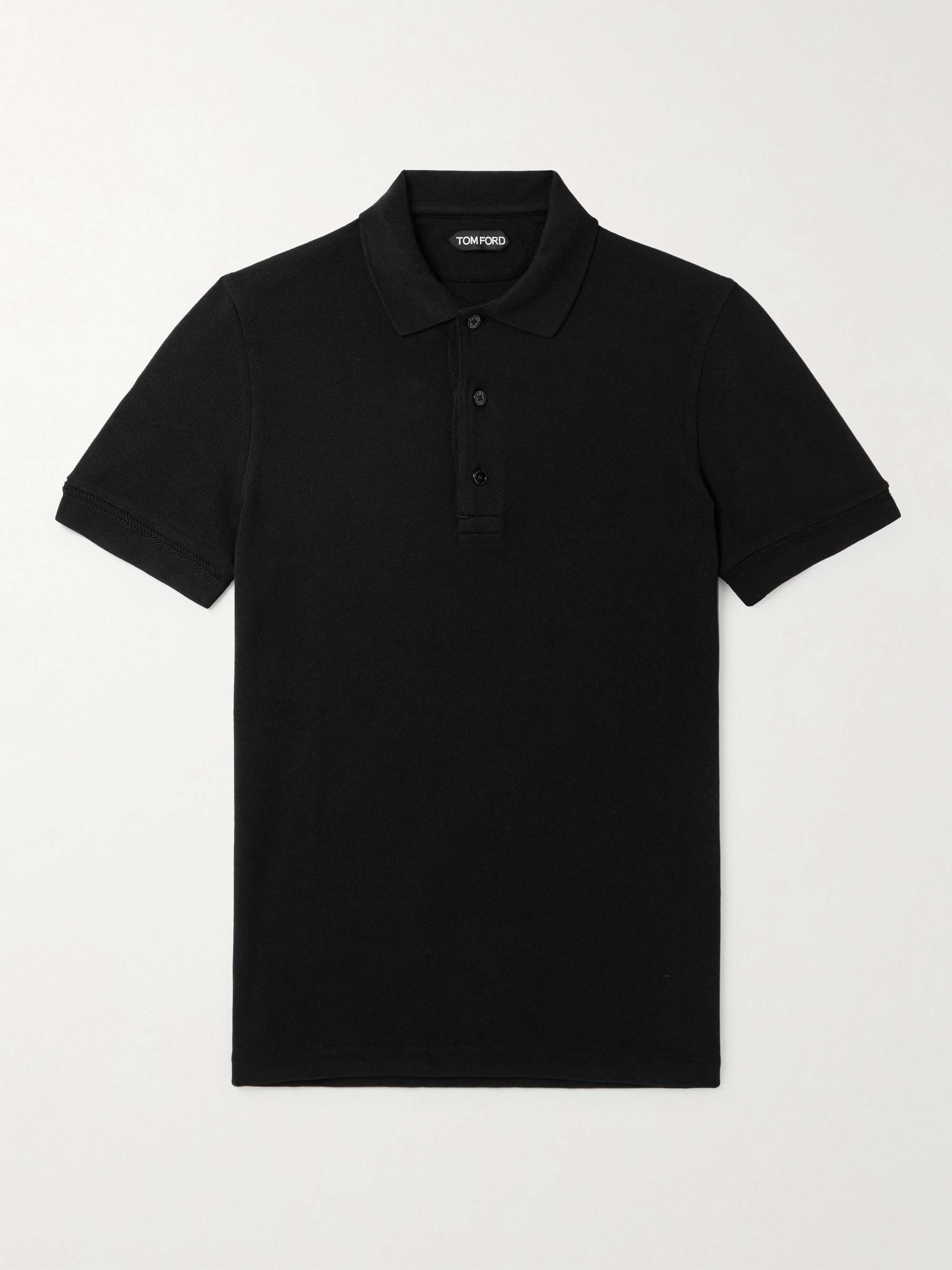 Lyocell and Cotton-Blend Piqué Polo Shirt view